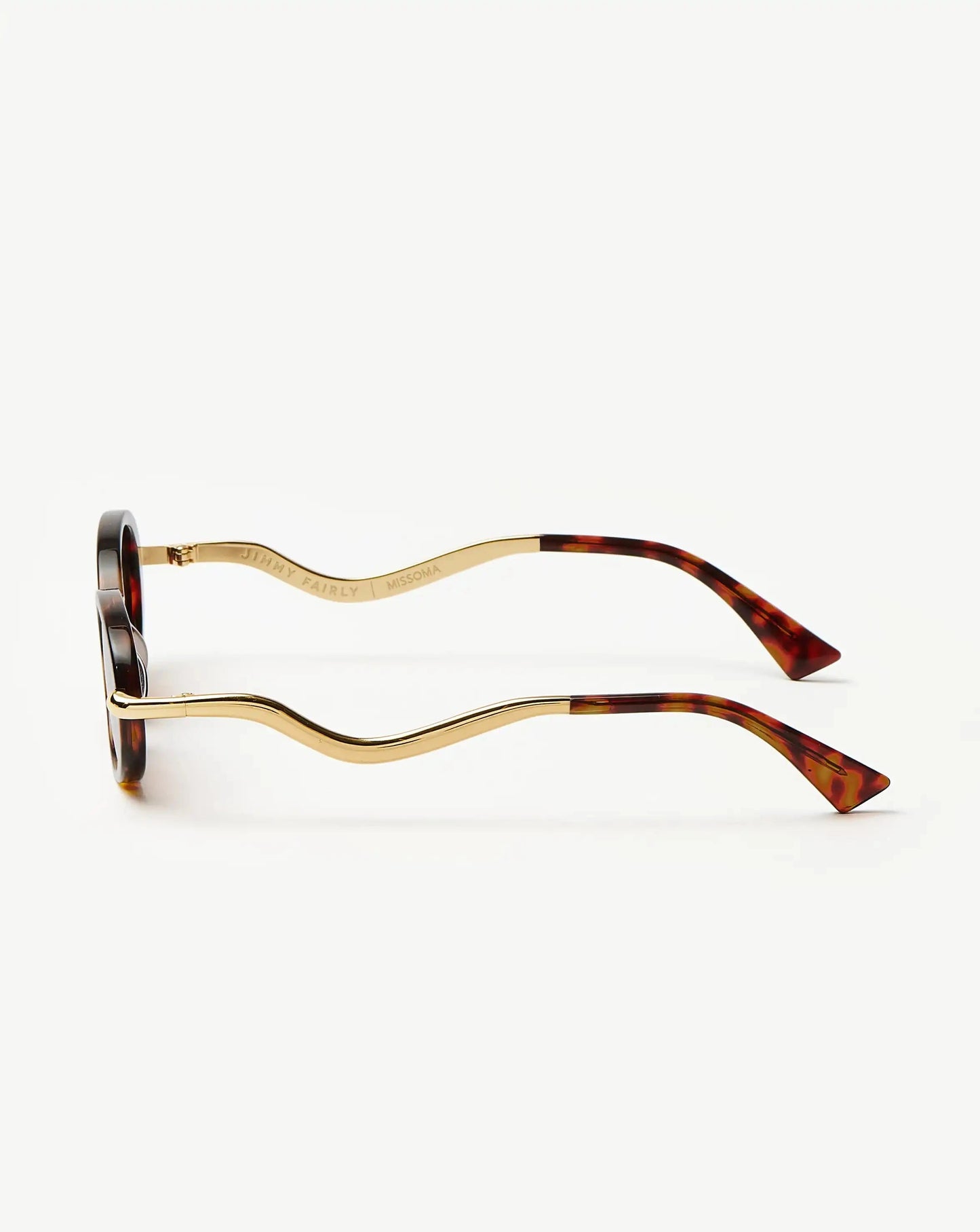 Jimmy Fairly Elvissa Oval Sunglasses | 18k Gold Plated/Brown Sunglasses Missoma