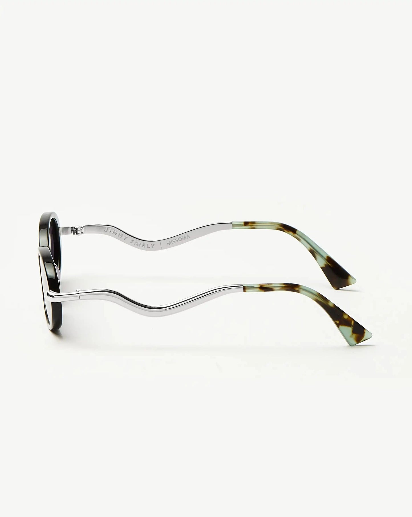 Jimmy Fairly Elvissa Oval Sunglasses | /Black Sunglasses Missoma