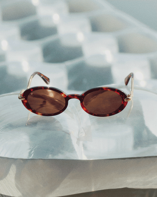 Jimmy Fairly Elvissa Oval Sunglasses | Brown Tortoise/Gold Plated Accessories Missoma