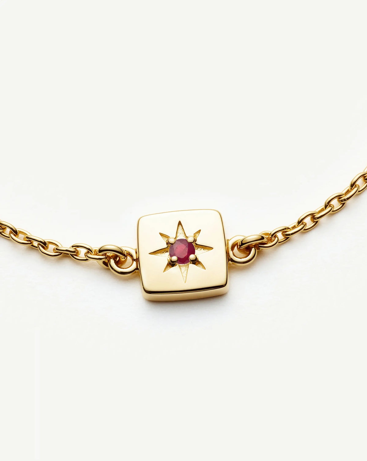 July Birthstone Slider Bracelet | 18k Gold Plated/Ruby Bracelets Missoma