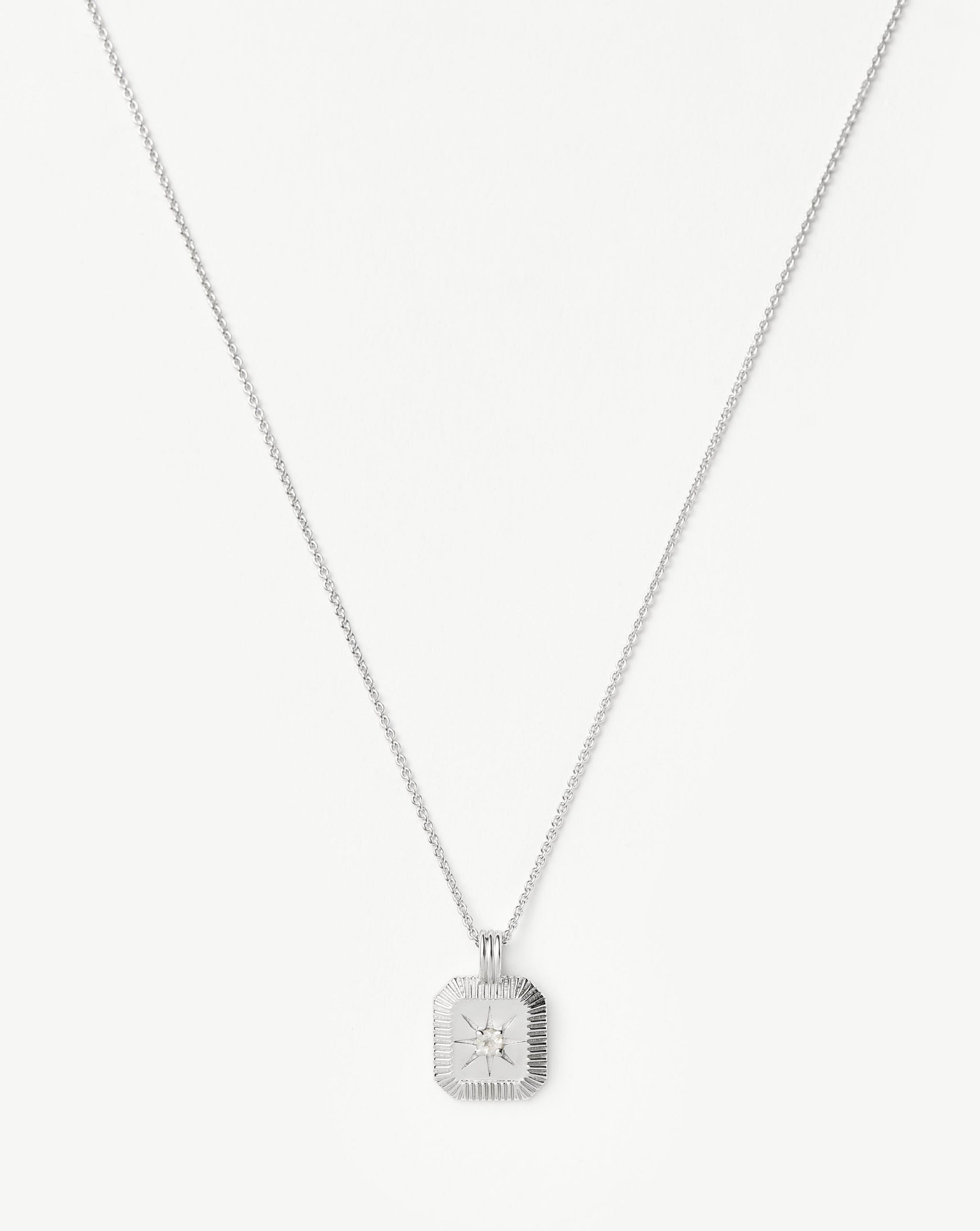 June Birthstone Pendant Necklace | Rainbow Moonstone/June Necklaces Missoma