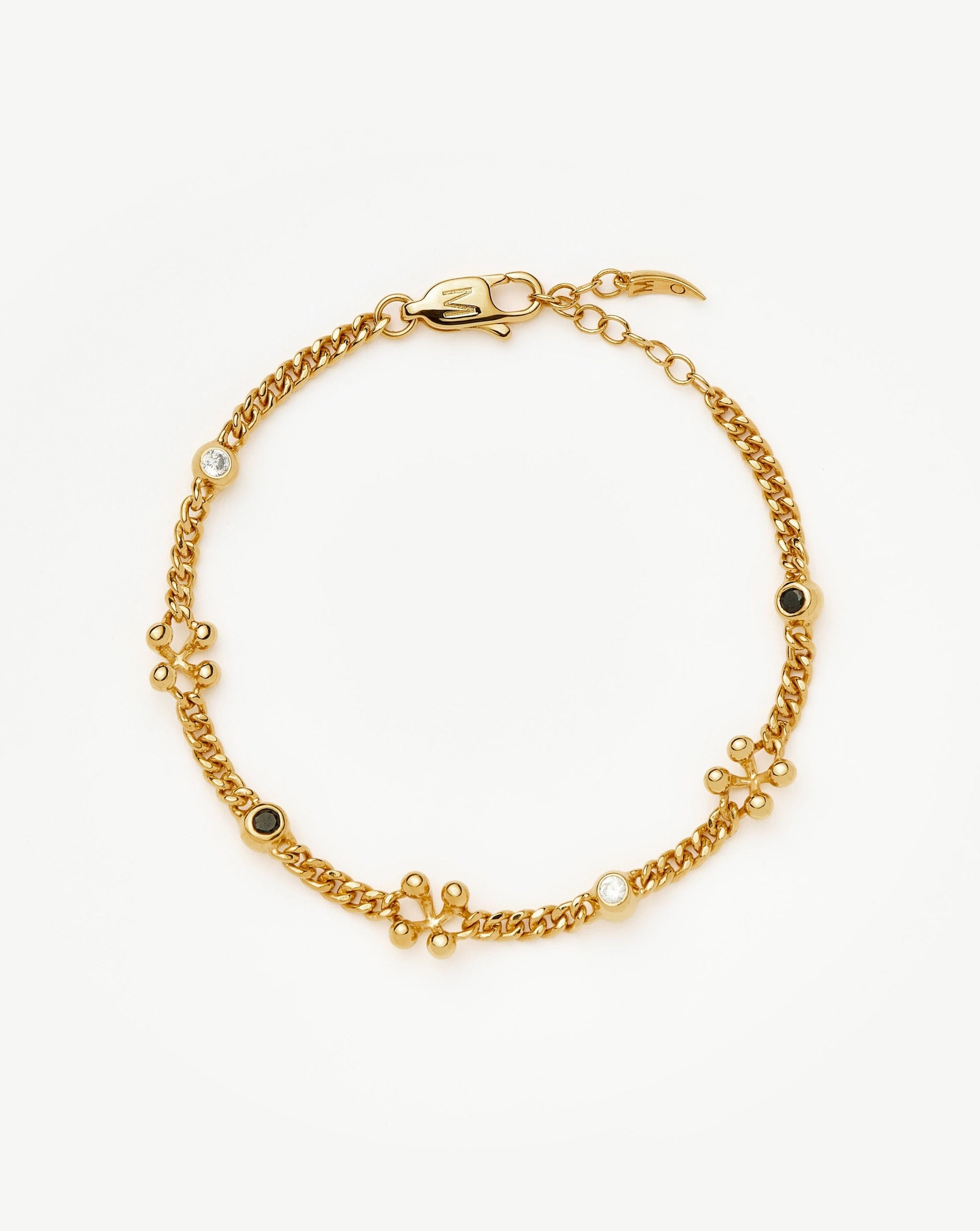 Kinetic Duality Charm Bracelet | 18k Gold Plated Cubic Zirconia Bracelets Missoma