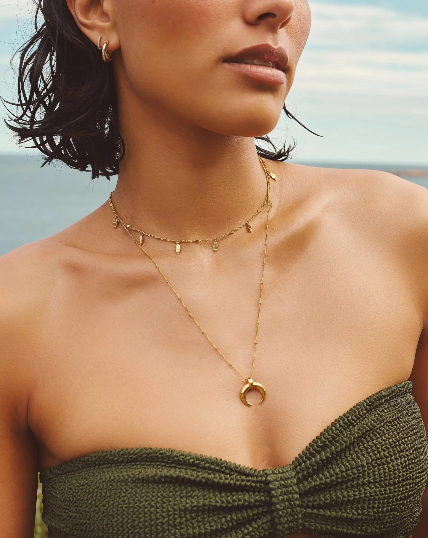 Leaf Charm Choker | 18k Gold Vermeil Necklaces Missoma