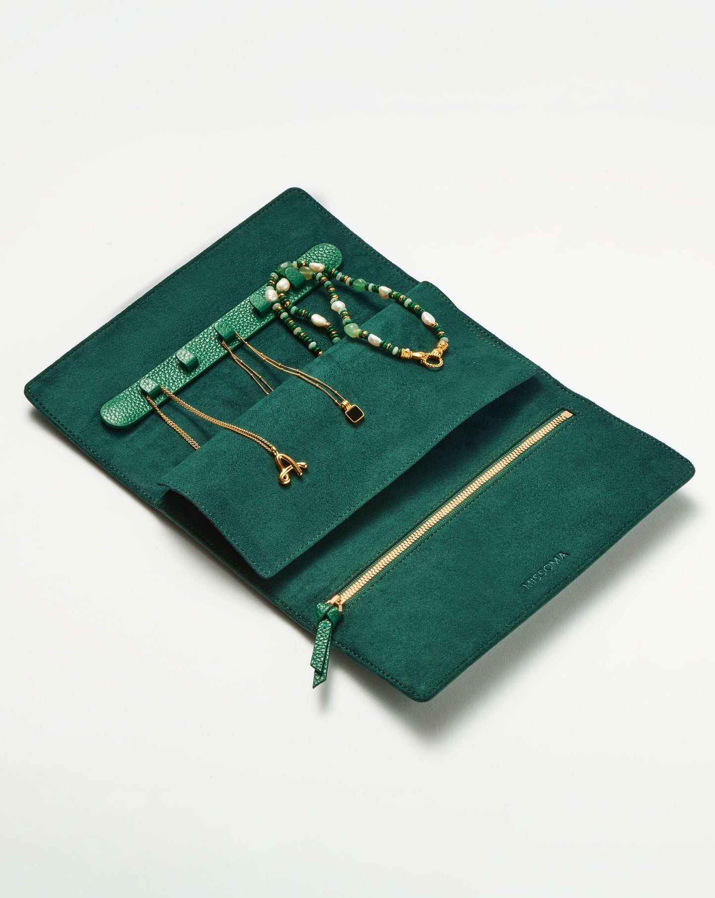 Leather Jewelry Roll | Malachite Green Accessories Missoma