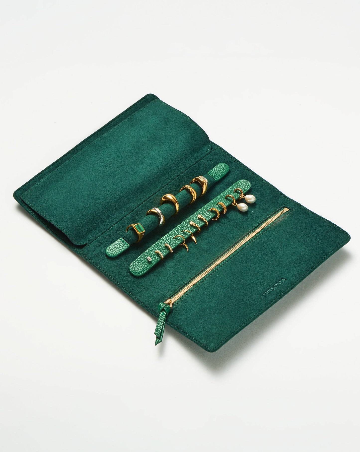 Leather Jewelry Roll | Malachite Green Accessories Missoma
