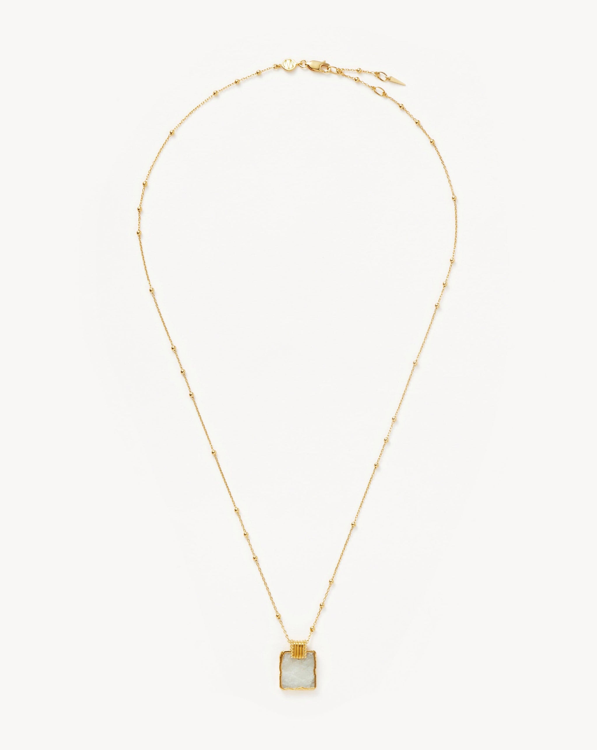 Lena Charm Necklace | 18ct Gold Plated Vermeil/Rainbow Moonstone Necklaces Missoma
