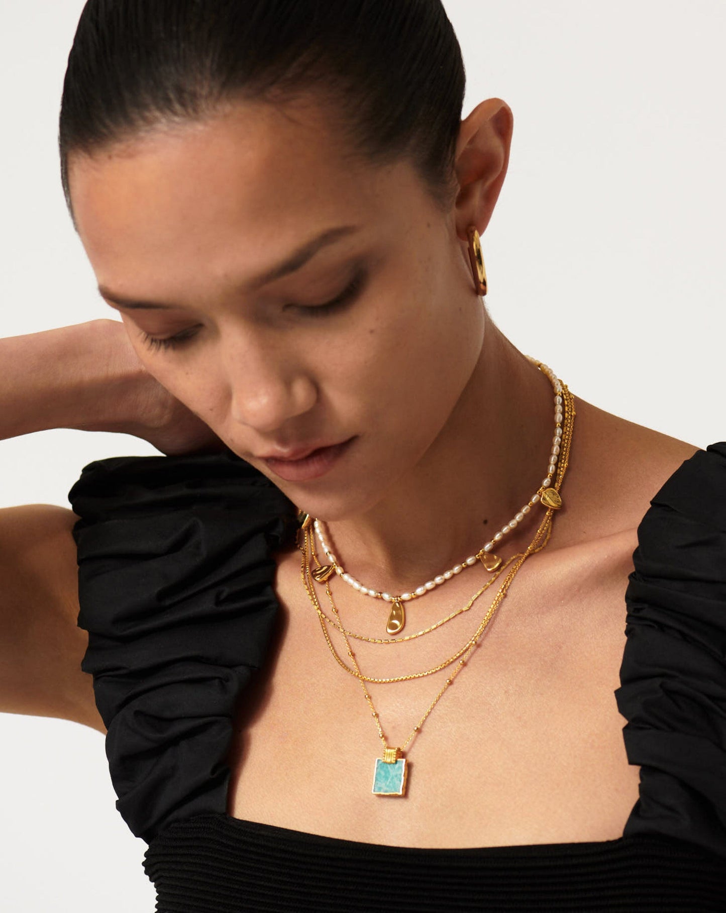 Lena Charm Necklace | 18k Gold Plated/Amazonite Necklaces Missoma