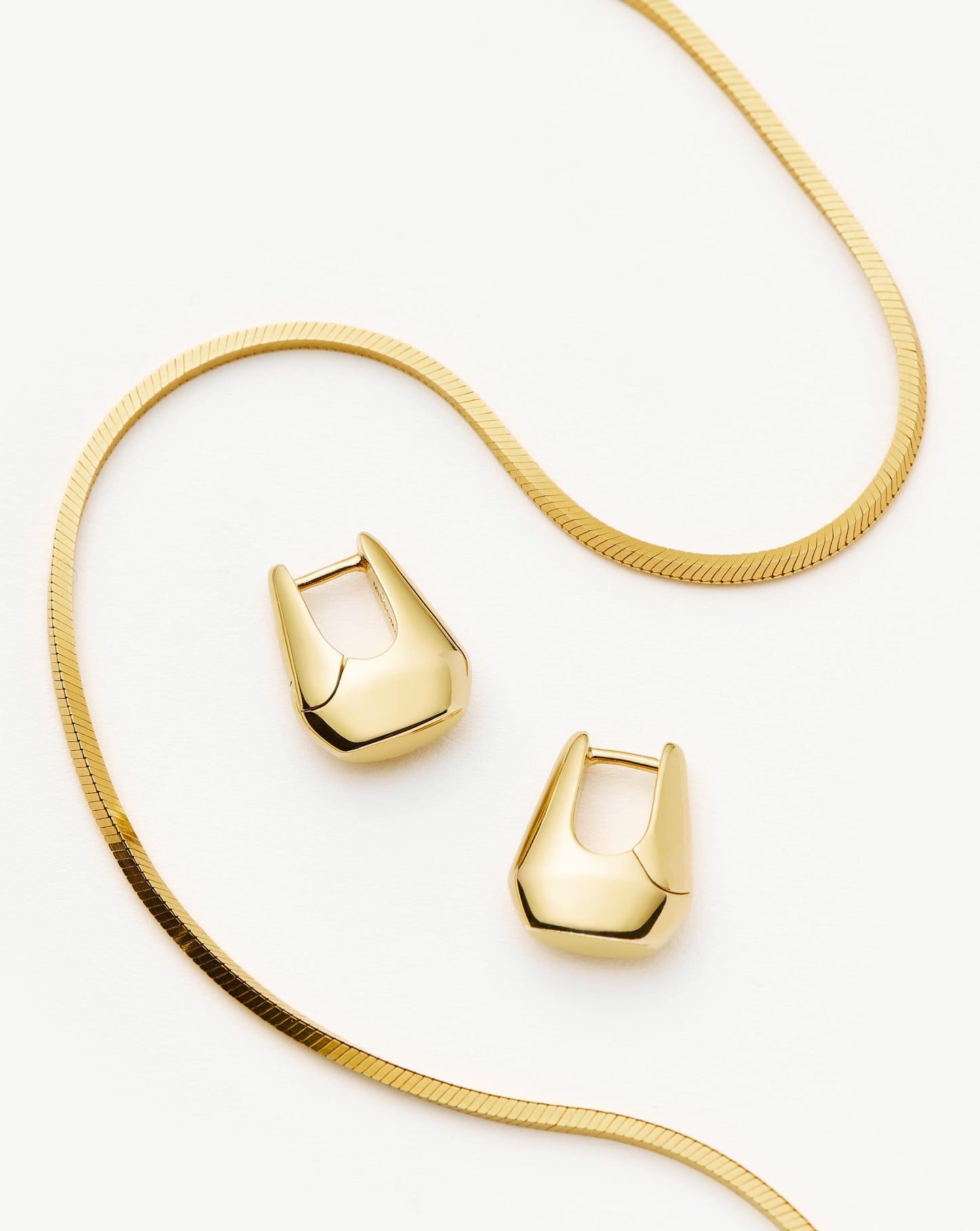 Lucy Williams Arco Earrings & Necklace Set | 18ct Gold Vermeil Layering Sets Missoma