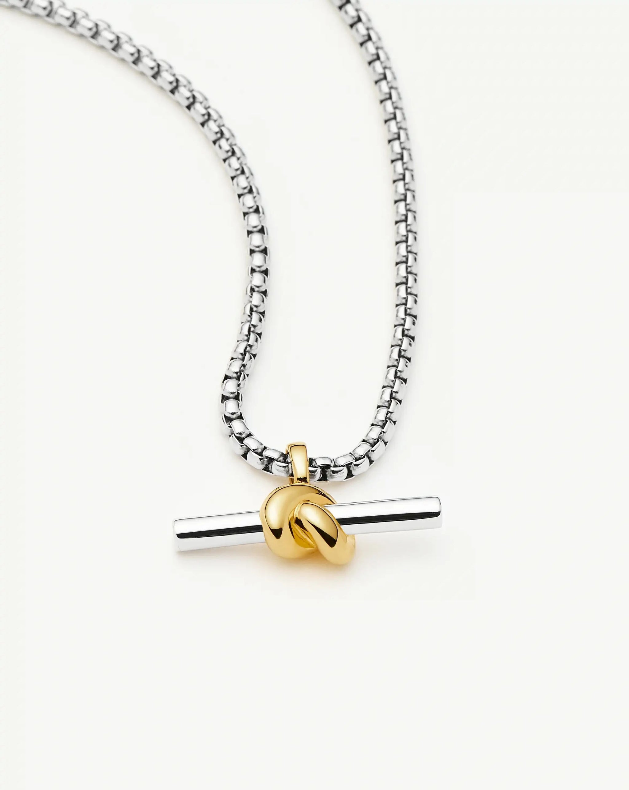 Lucy Williams Chunky Knot T-Bar Necklace | Mixed Metal Necklaces Missoma