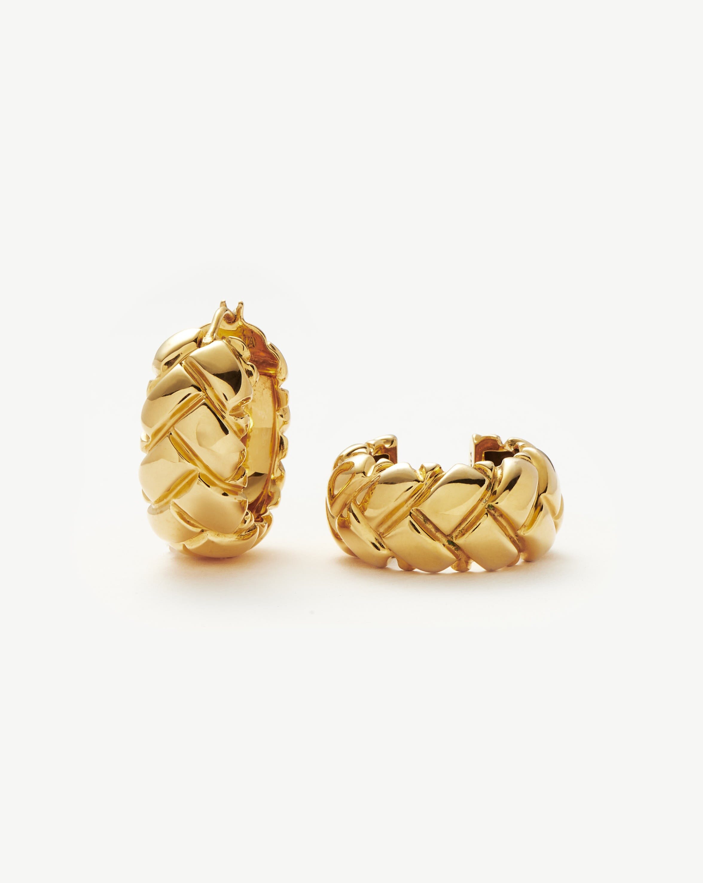 Lucy Williams Chunky Waffle Hoop Gold Earrings | Missoma US
