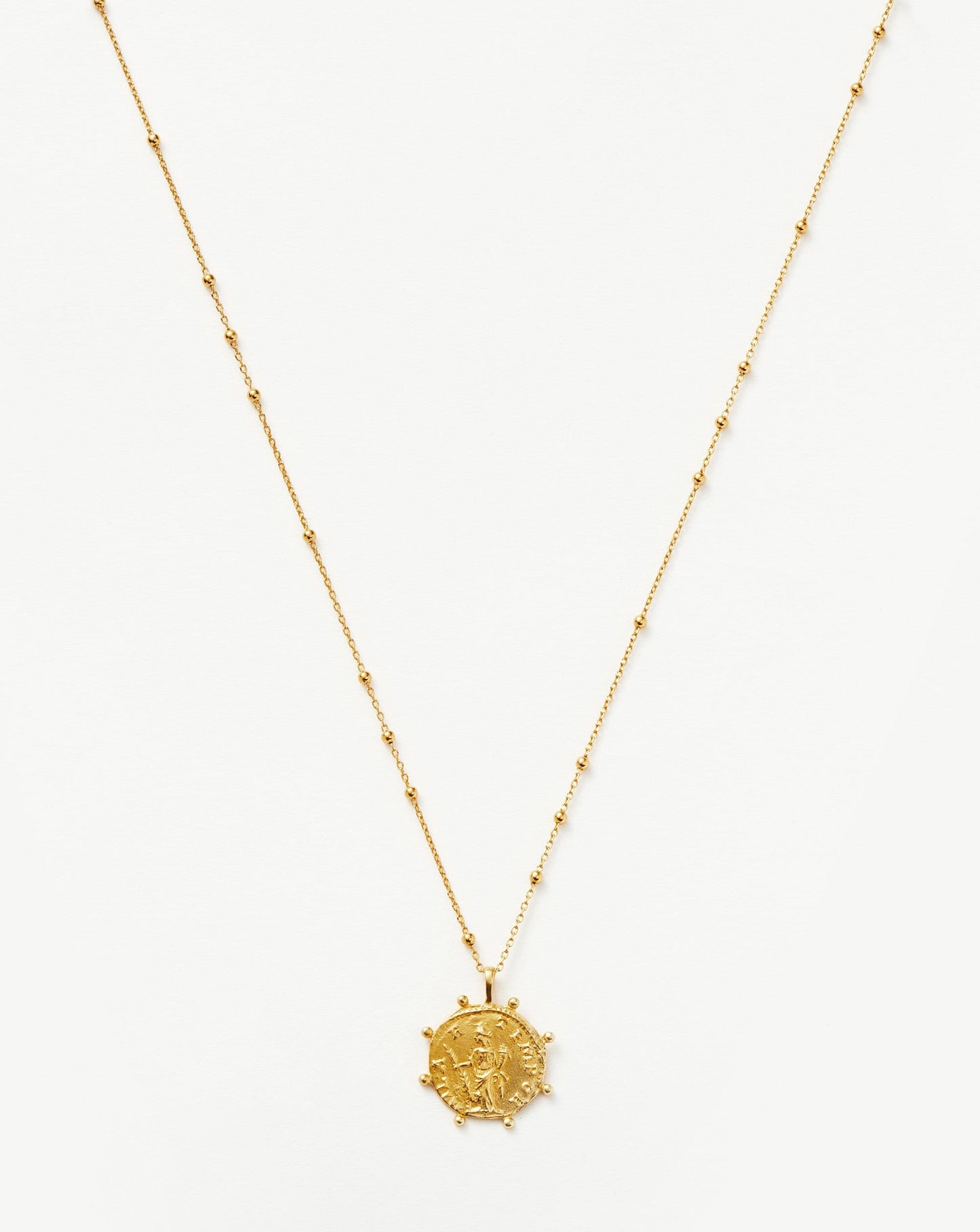 Lucy Williams Engravable Beaded Coin Necklace Necklaces Missoma