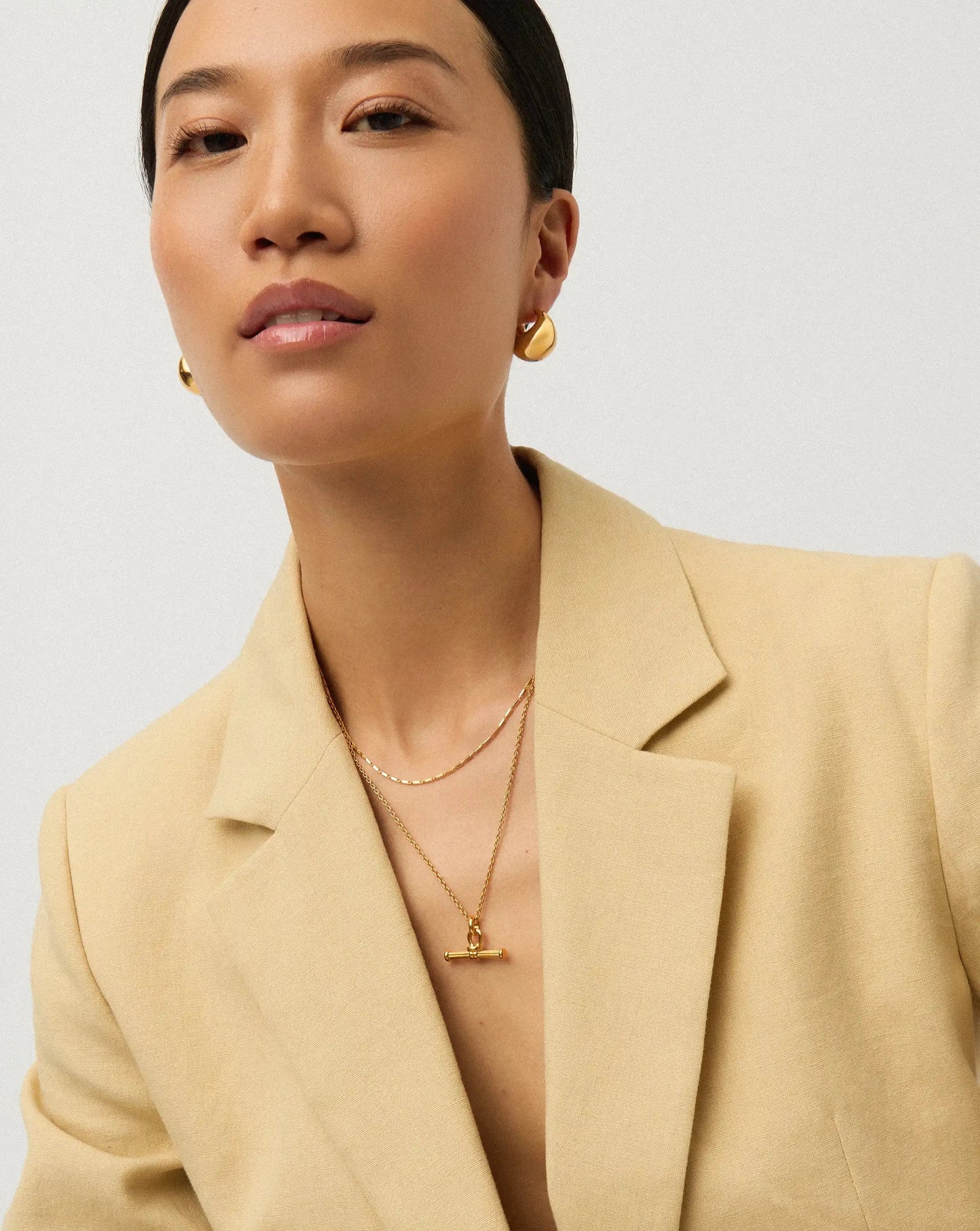 Lucy Williams Horizon & Ridge T-Bar Necklace Set | 18k Gold Plated/18k Gold Vermeil Necklaces Missoma