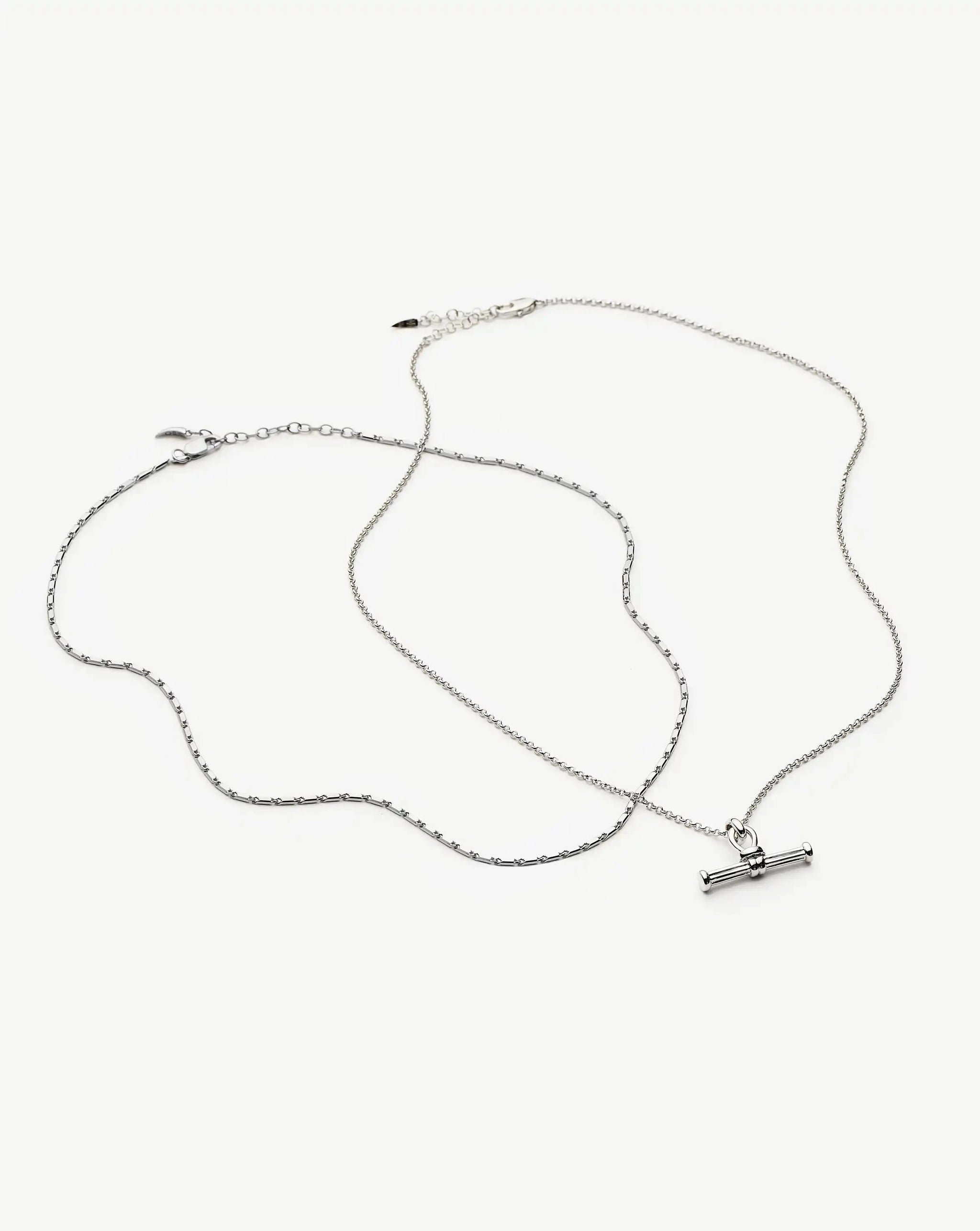 Lucy Williams Horizon & Ridge T-bar Necklace Set | Sterling Silver Layering Sets Missoma