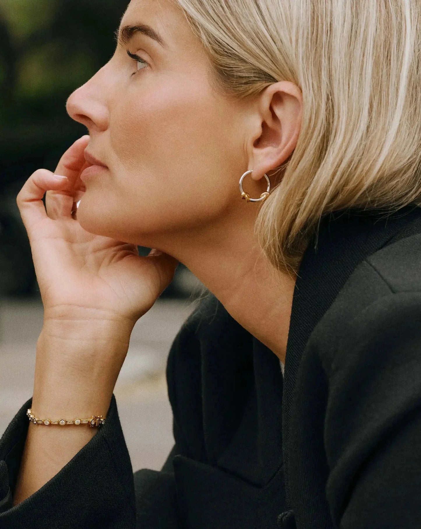 Lucy Williams Knot Hinged Bangle & Hoops Set | Mixed Metal Layering Sets Missoma