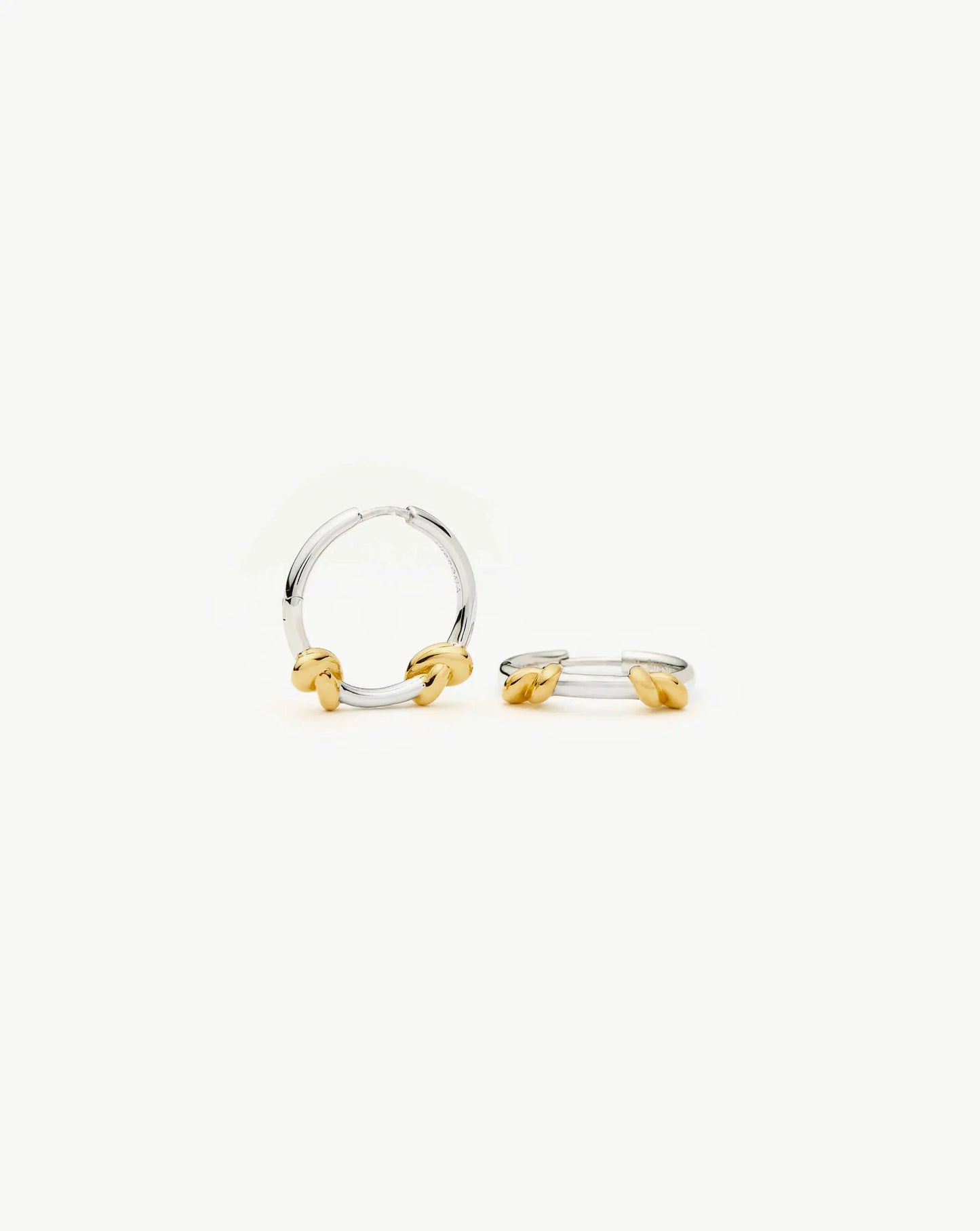 Lucy Williams Knot Small Hoop Earrings | Mixed Metal Earrings Missoma