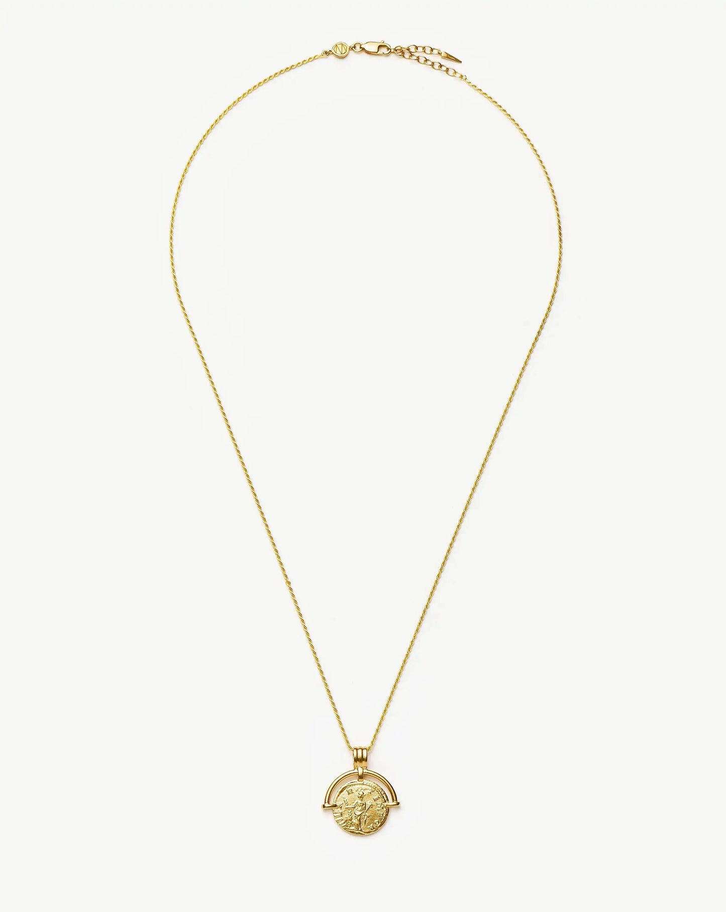 Lucy Williams Long Engravable Roman Arc Coin Necklace Necklaces Missoma