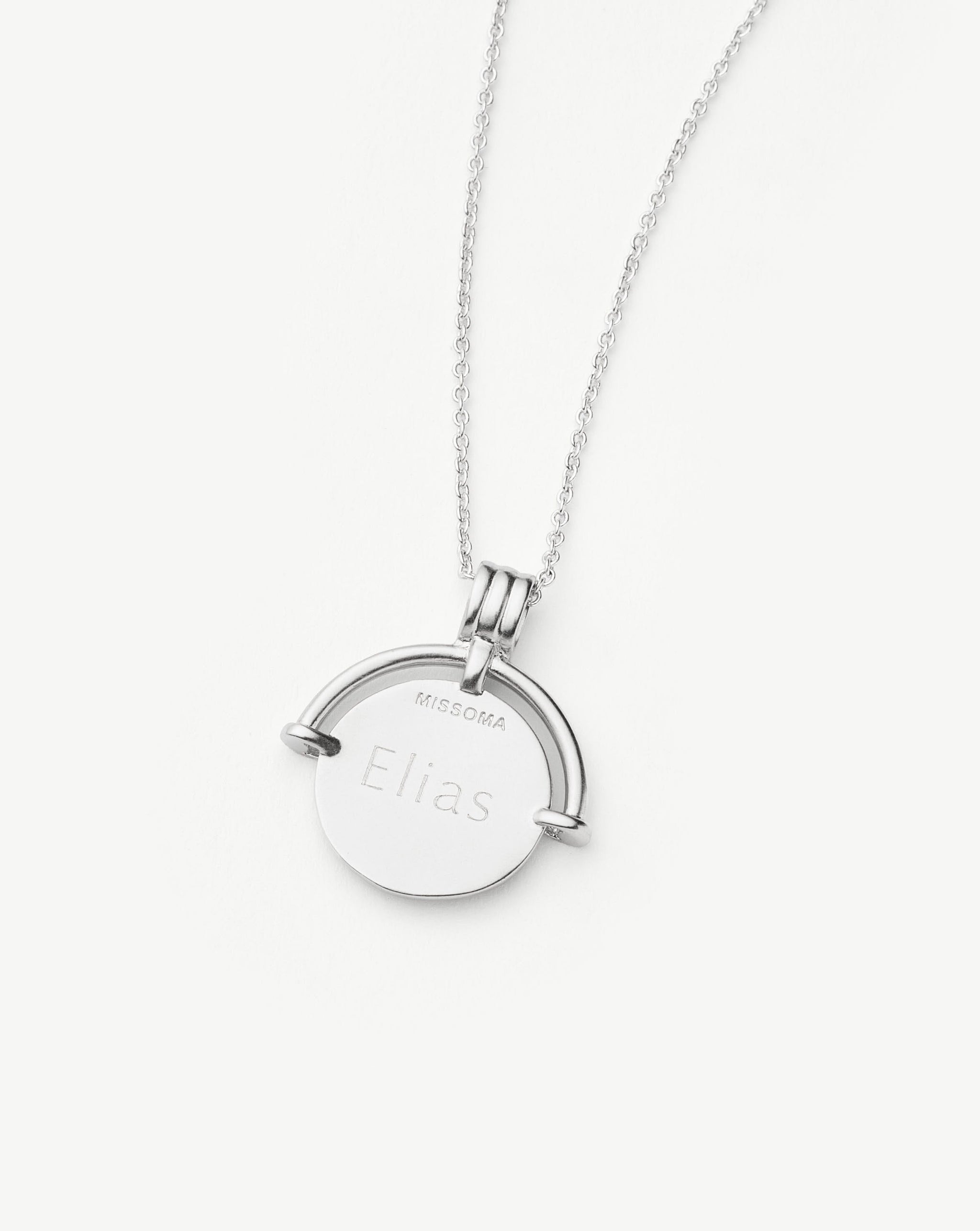 Lucy Williams Long Engravable Roman Arc Coin Necklace Necklaces Missoma