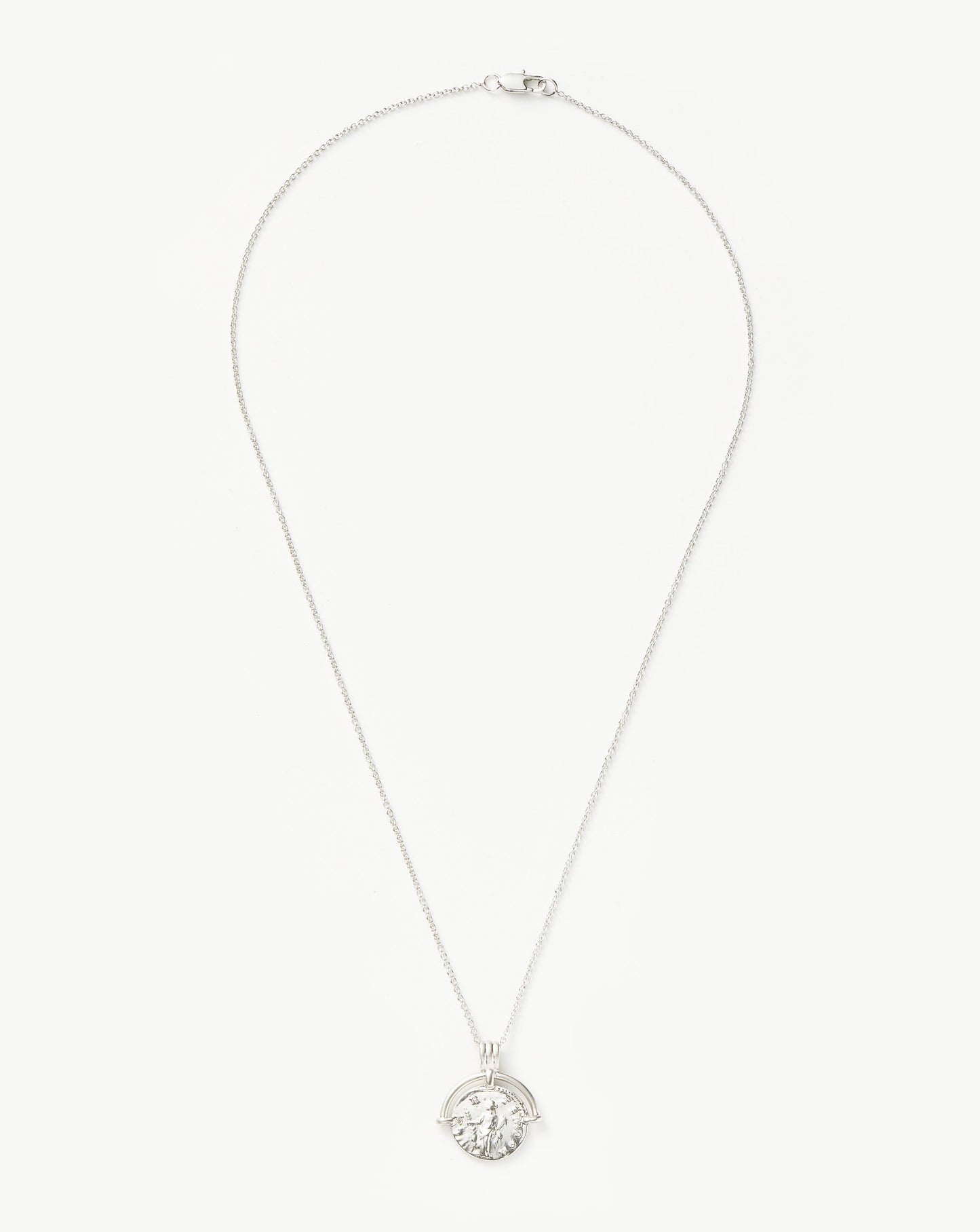 Lucy Williams Long Engravable Roman Arc Coin Necklace Necklaces Missoma