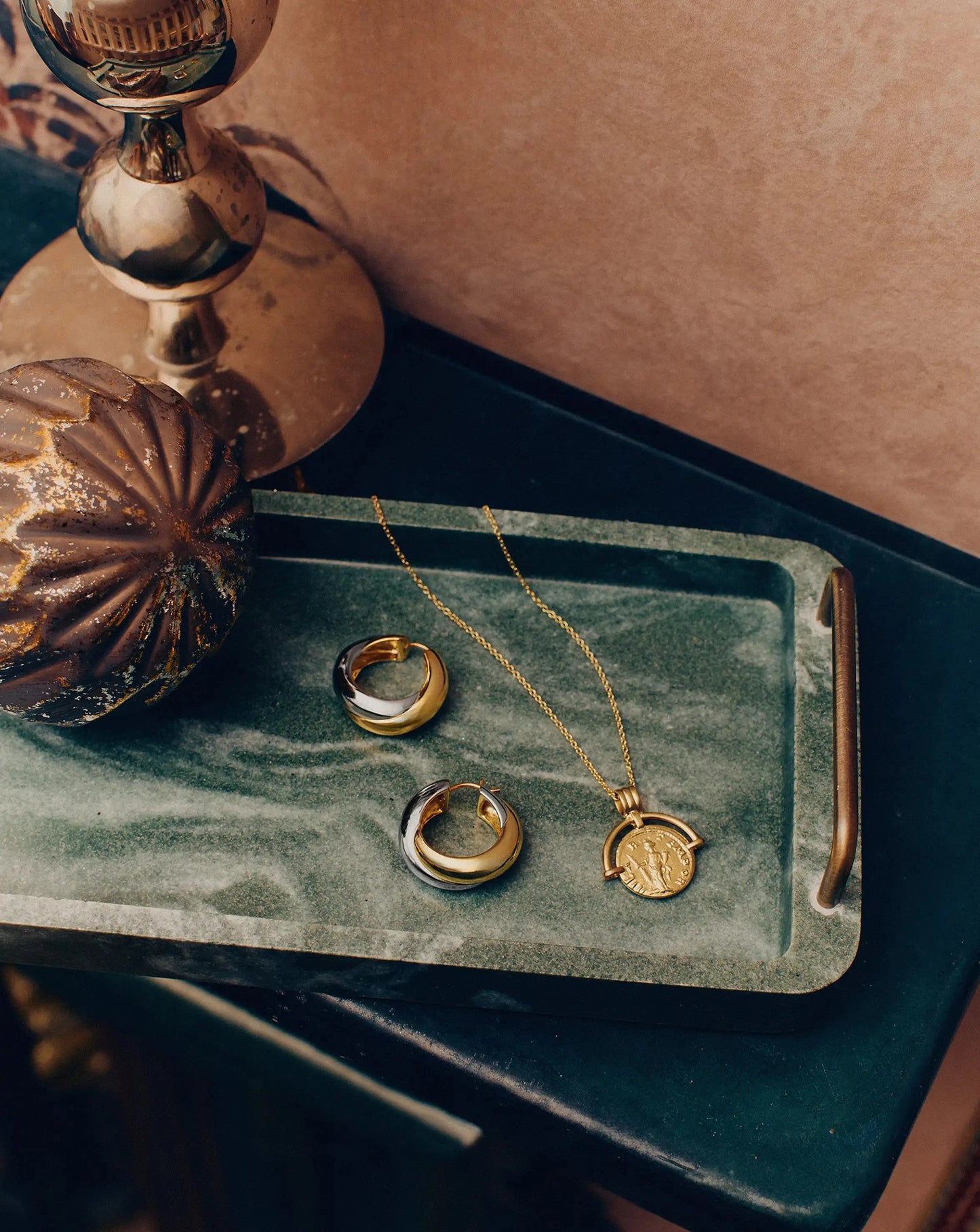 Lucy Williams Medium Engravable Roman Arc Coin Necklace | 18k Gold Plated Necklaces Missoma