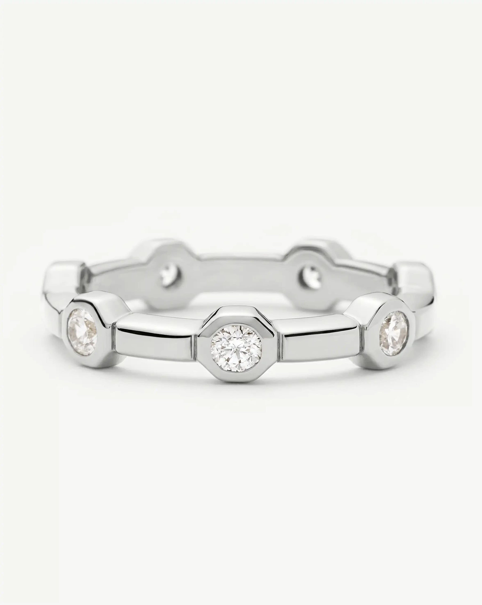 Lucy Williams Stackable Tennis Ring | Silver Plated Rings Missoma