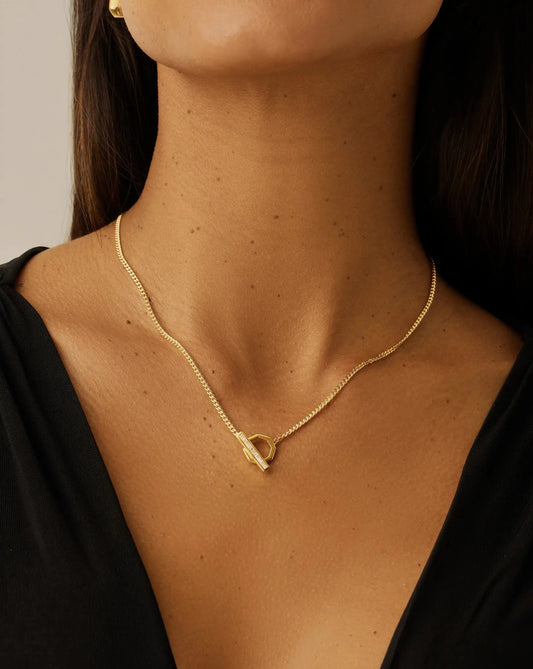Lucy Williams T-Bar Hex Pendant Necklace | 18k Gold Plated Necklaces Missoma