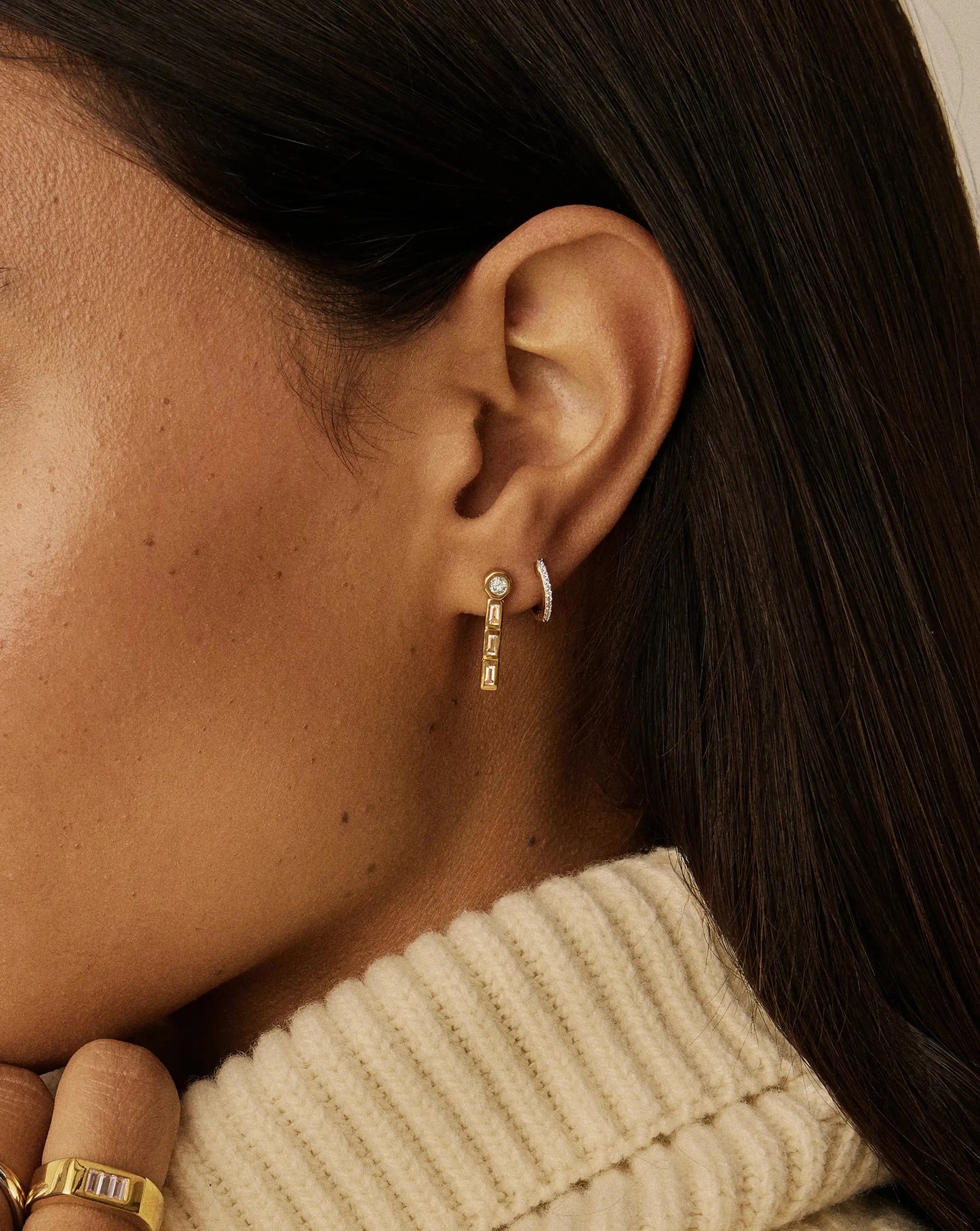 Lucy Williams Tennis Small Drop Earrings | 18k Gold Vermeil Earrings Missoma