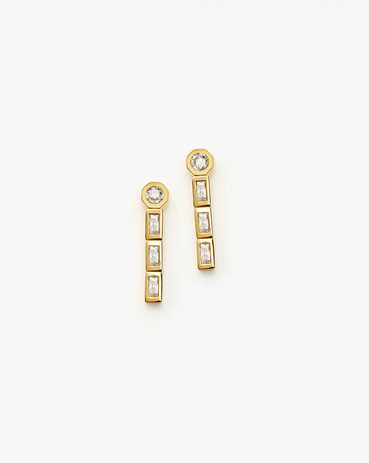 Lucy Williams Tennis Small Drop Earrings | 18k Gold Vermeil Earrings Missoma