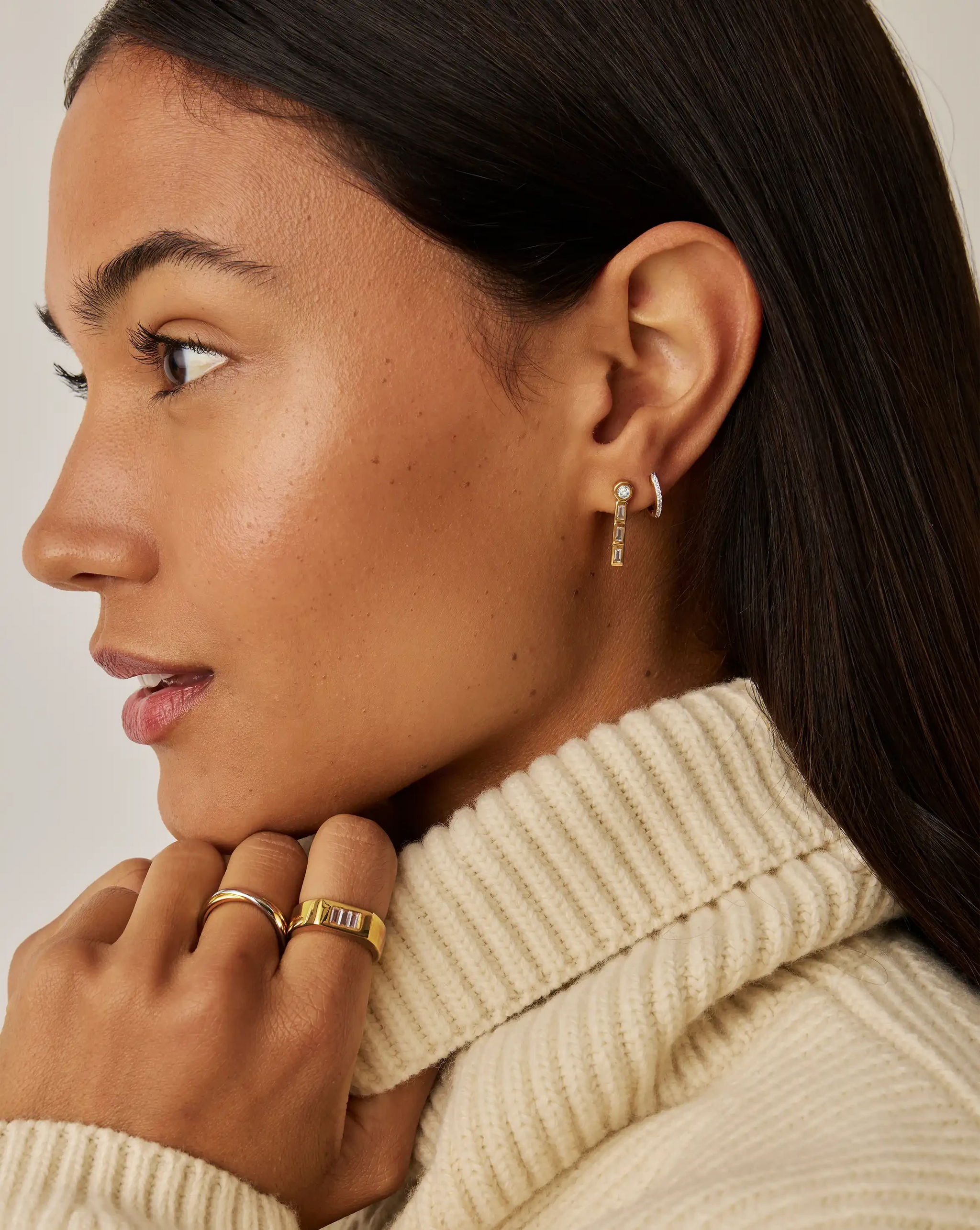 Lucy Williams Tennis Small Drop Earrings | 18k Gold Vermeil Earrings Missoma