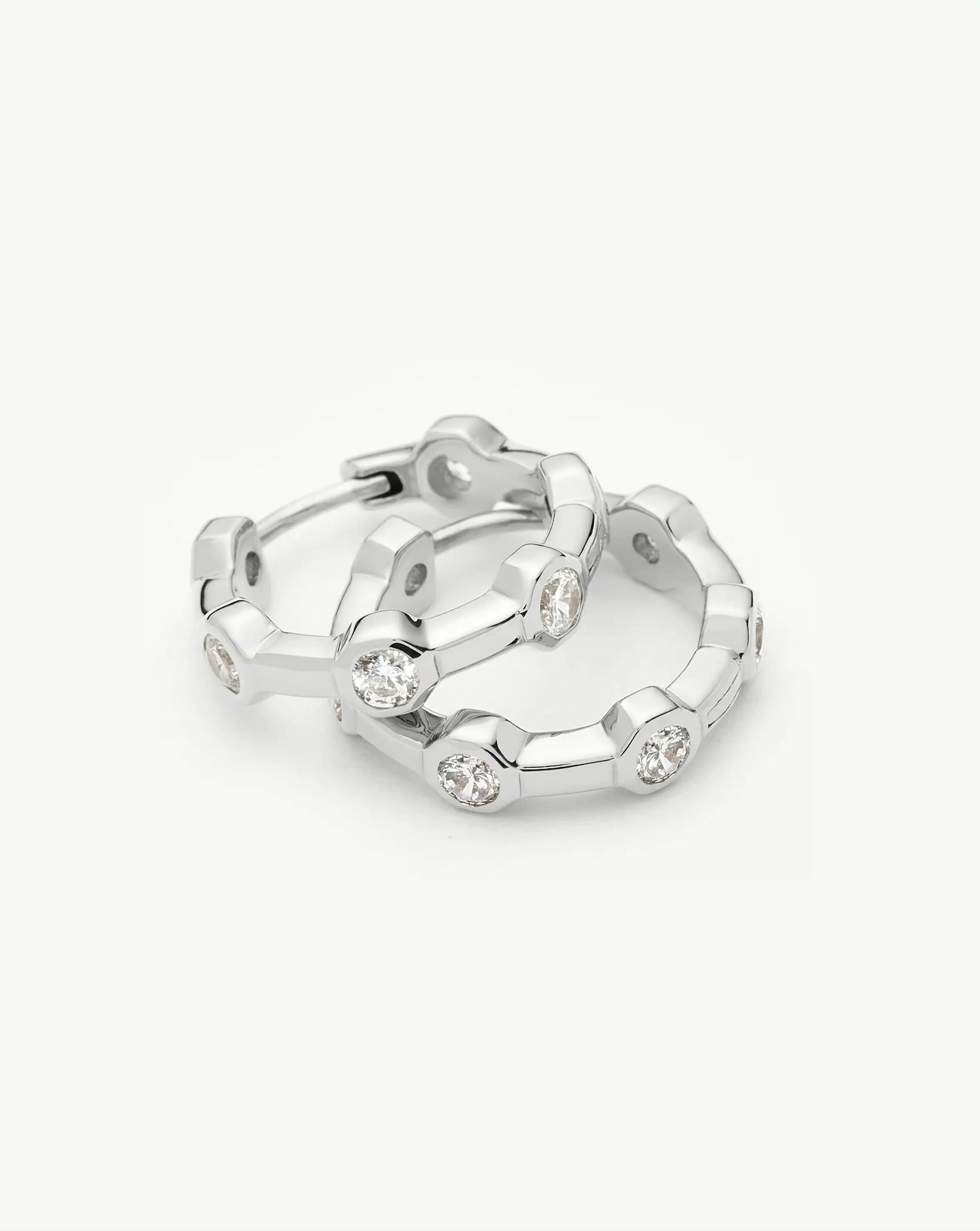 Lucy Williams Tennis Small Hoop Earrings | Silver Plated Earrings Missoma