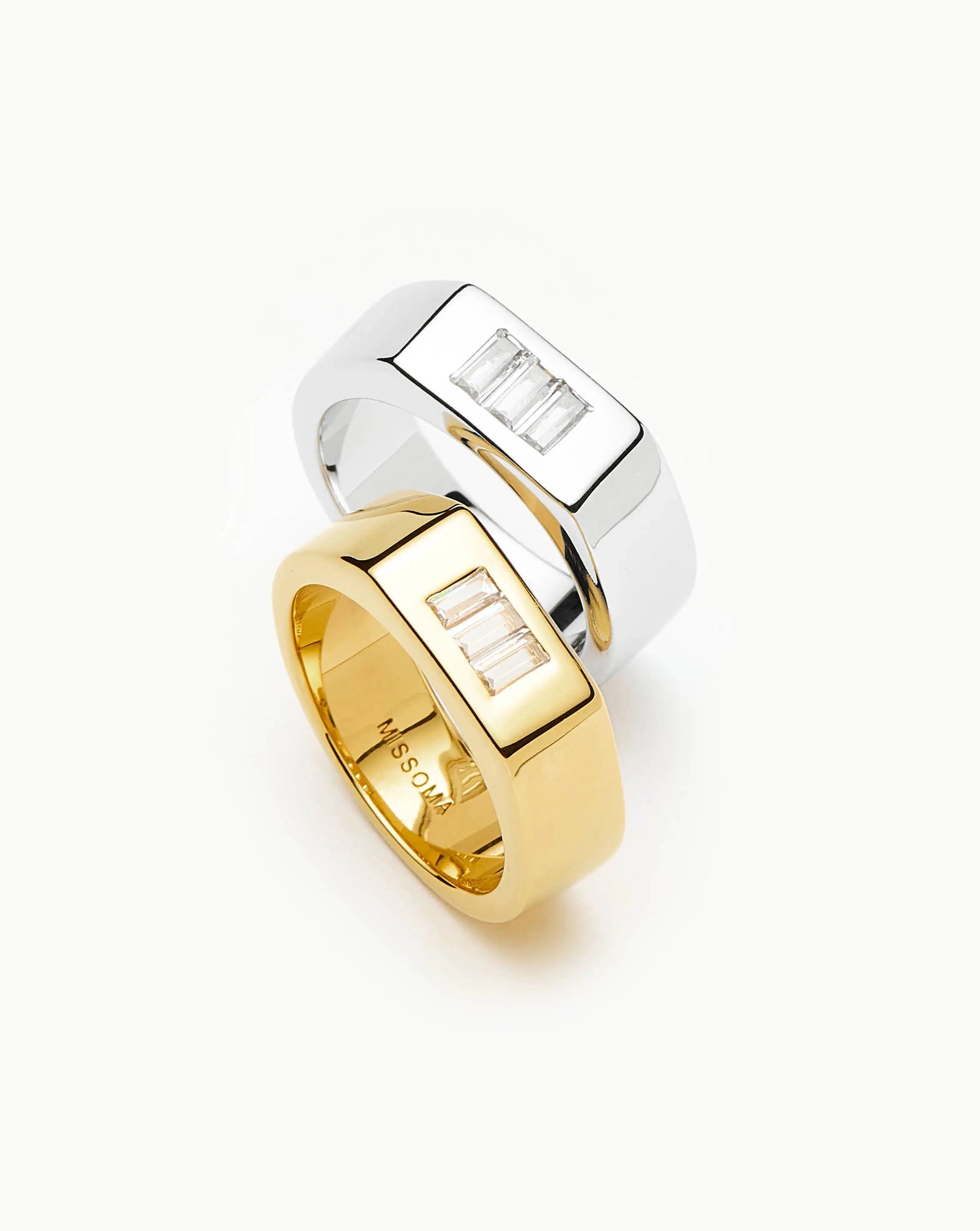 Lucy Williams Triple Stone Chunky Ring | 18k Gold Plated Rings Missoma