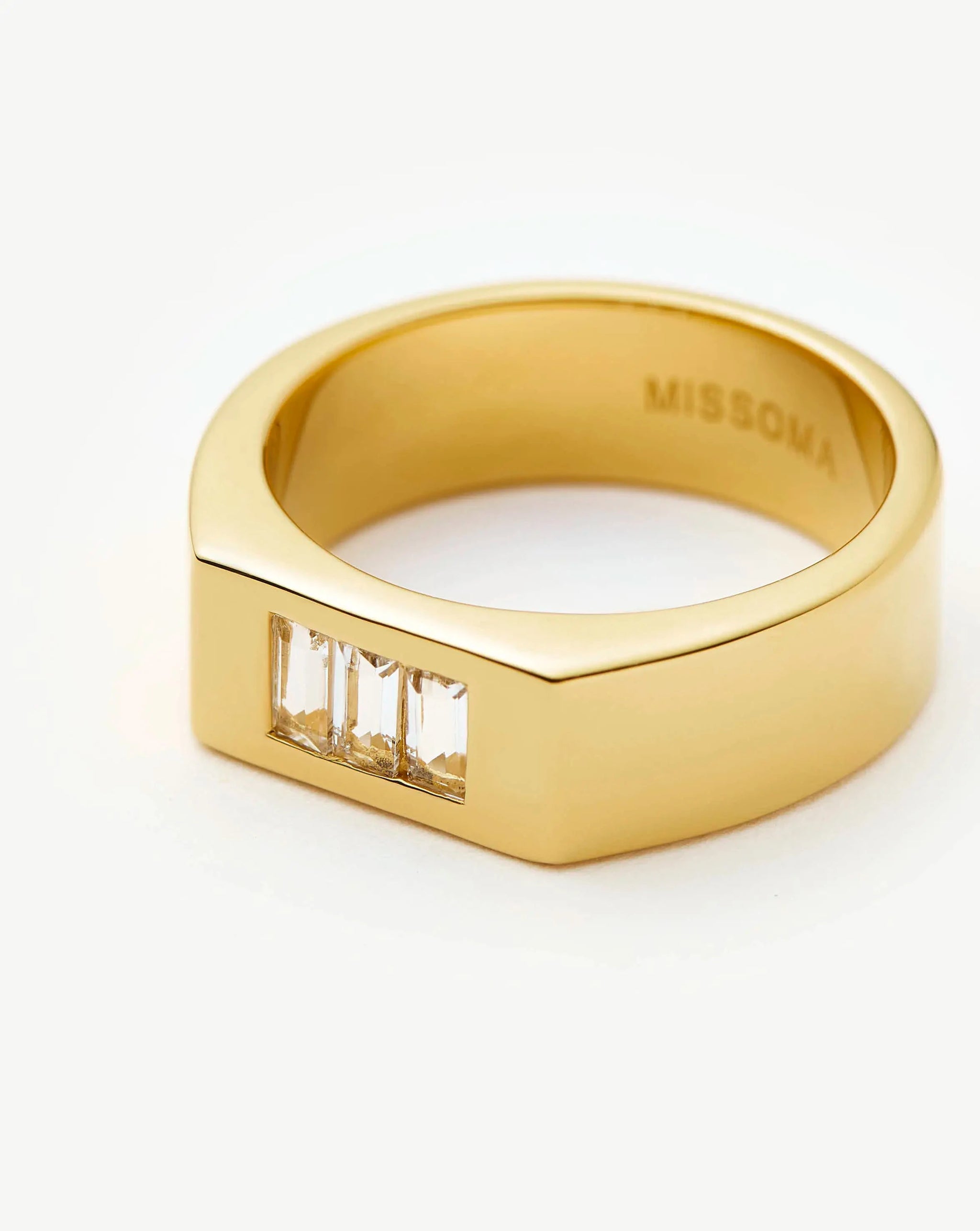 Lucy Williams Triple Stone Chunky Ring | 18k Gold Plated Rings Missoma