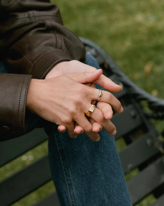 Lucy Williams Triple Stone Chunky Ring | 18k Gold Plated Rings Missoma