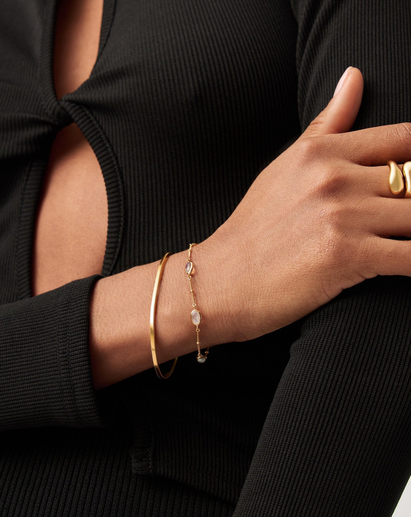 Magma Gemstone Charm Bracelet | 18ct Recycled Gold Vermeil on Recycled Sterling Silver Bracelets Missoma