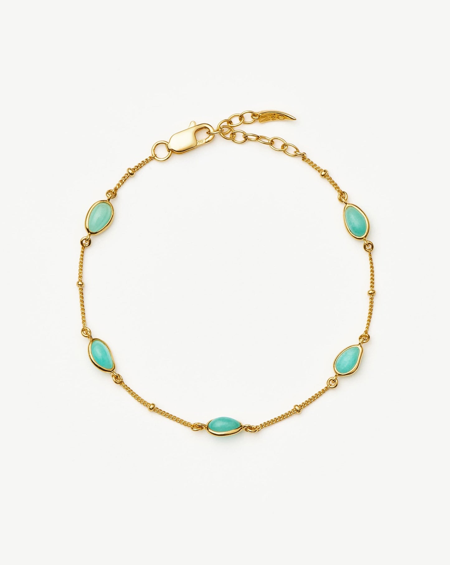 Magma Gemstone Charm Bracelet | 18k Gold Vermeil/Amazonite Bracelets Missoma