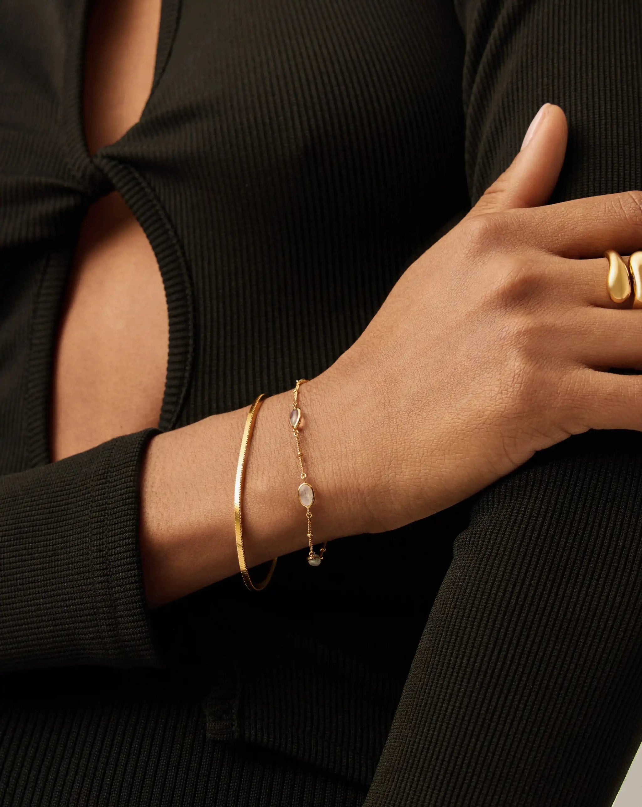 Magma Gemstone Charm Bracelet | 18k Recycled Gold Vermeil on Recycled Sterling Silver Bracelets Missoma