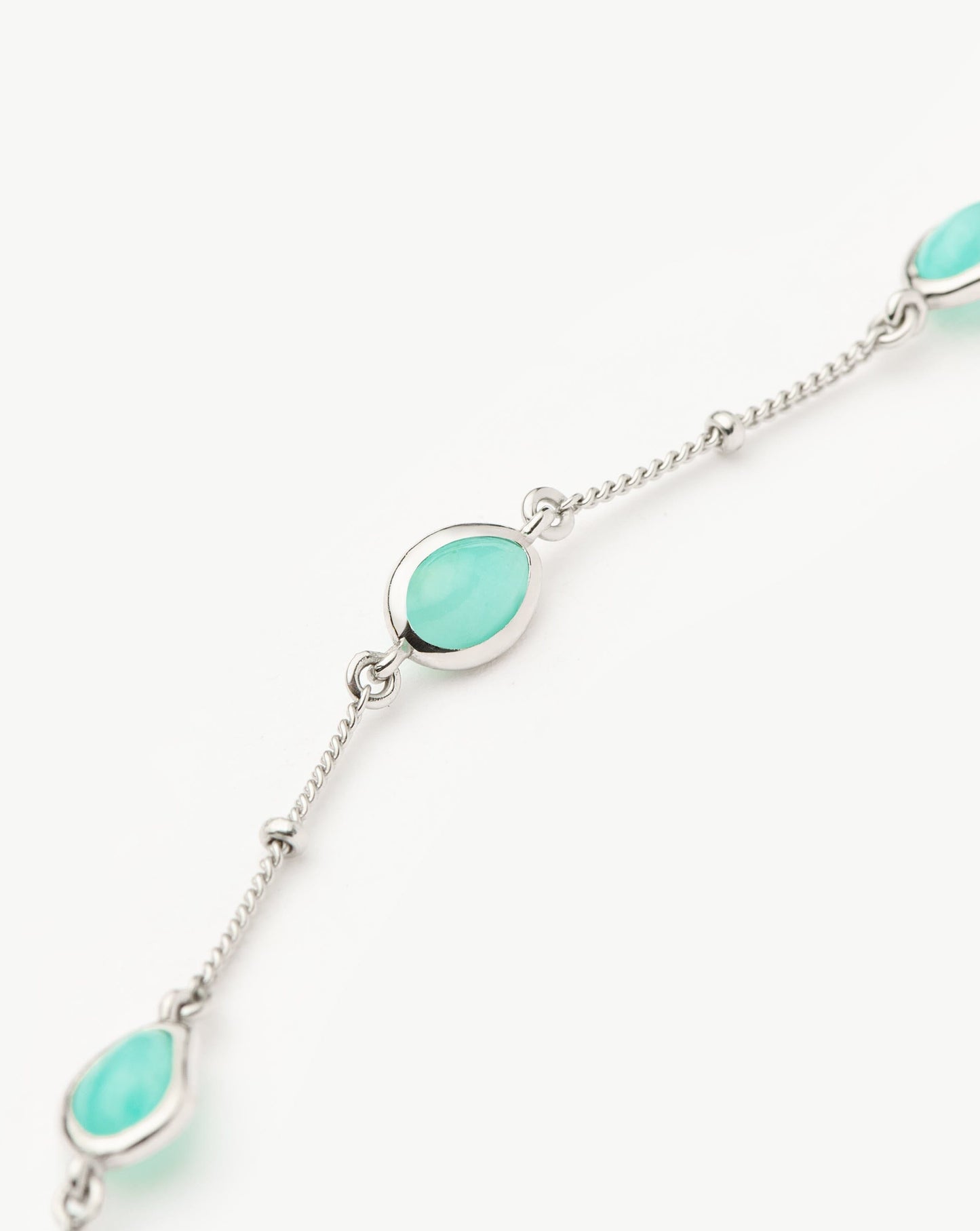 Magma Gemstone Charm Bracelet | Sterling Silver/Amazonite Bracelets Missoma