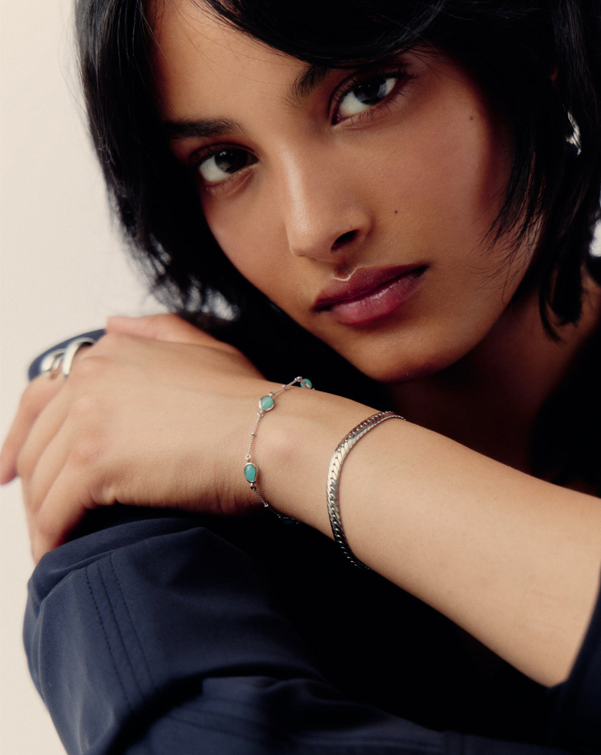 Magma Gemstone Charm Bracelet | Sterling Silver/Amazonite Bracelets Missoma