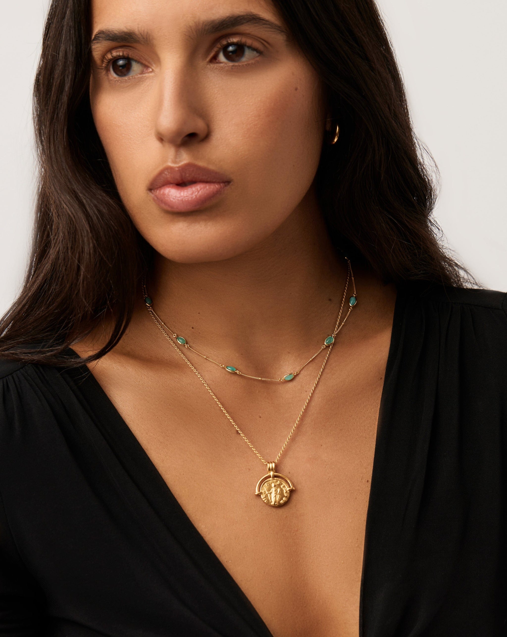 Magma Gemstone Charm Choker | 18k Gold Vermeil/Amazonite Necklaces Missoma