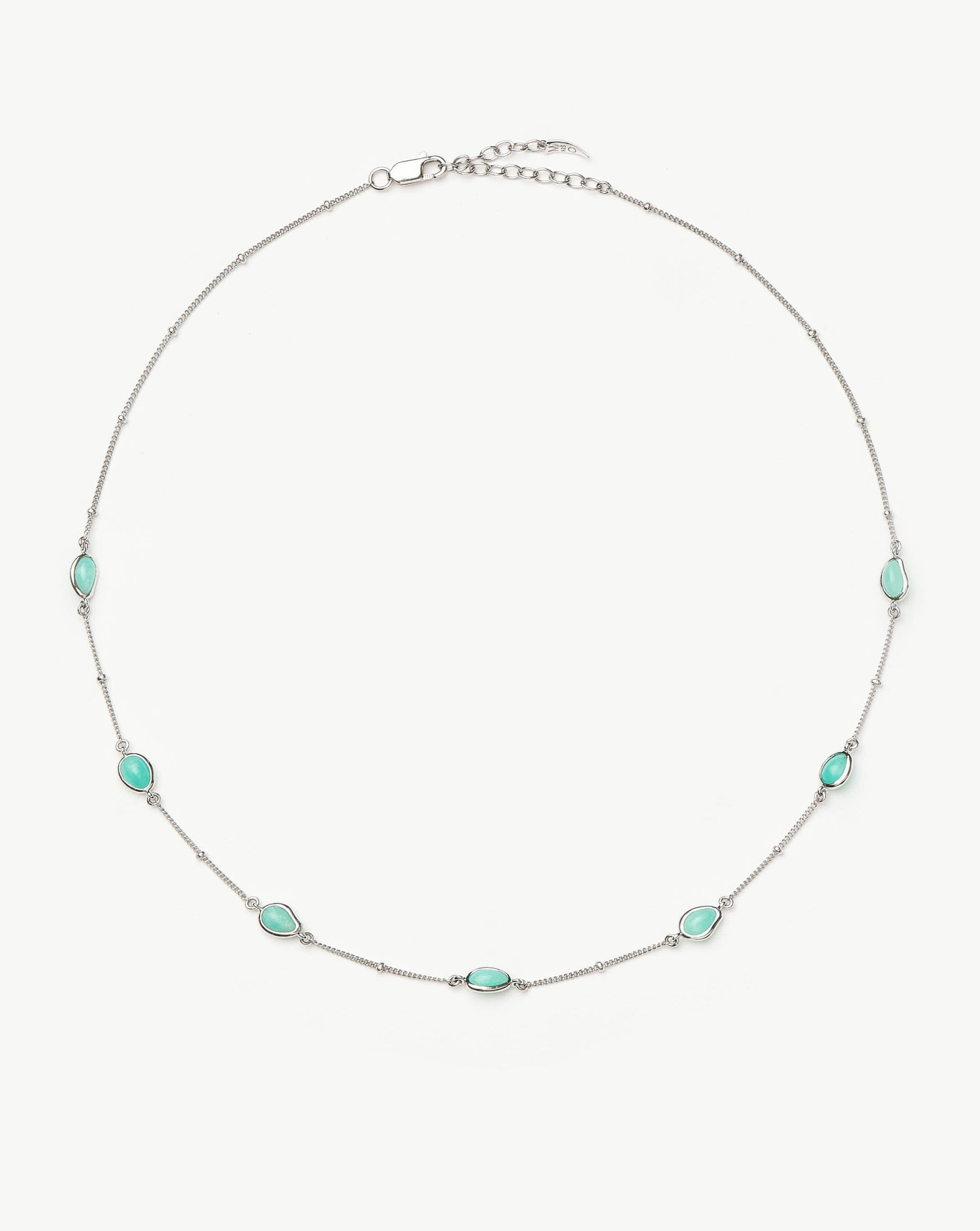 Magma Gemstone Charm Choker | Sterling Silver/Amazonite Necklaces Missoma