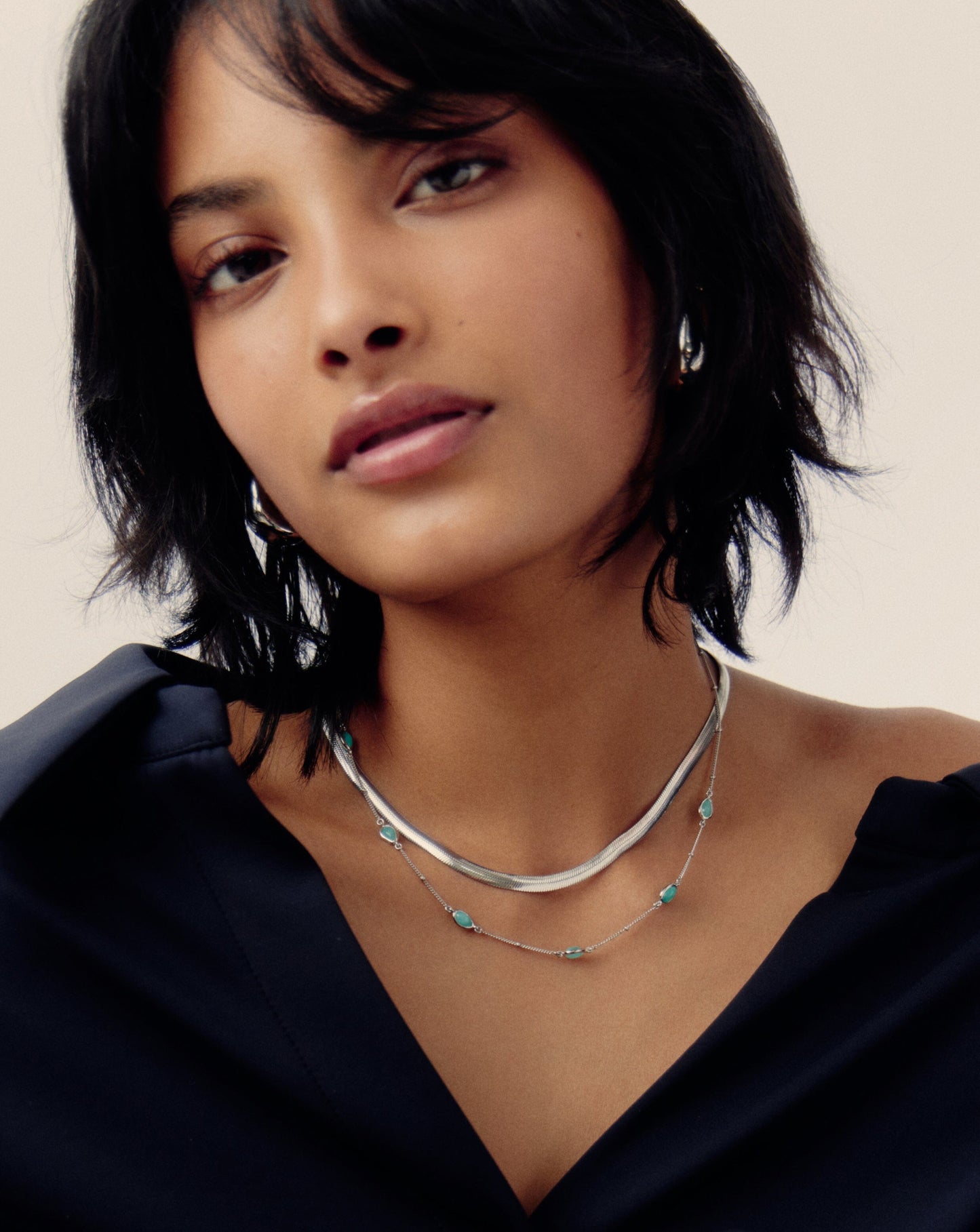 Magma Gemstone Charm Choker | Sterling Silver/Amazonite Necklaces Missoma