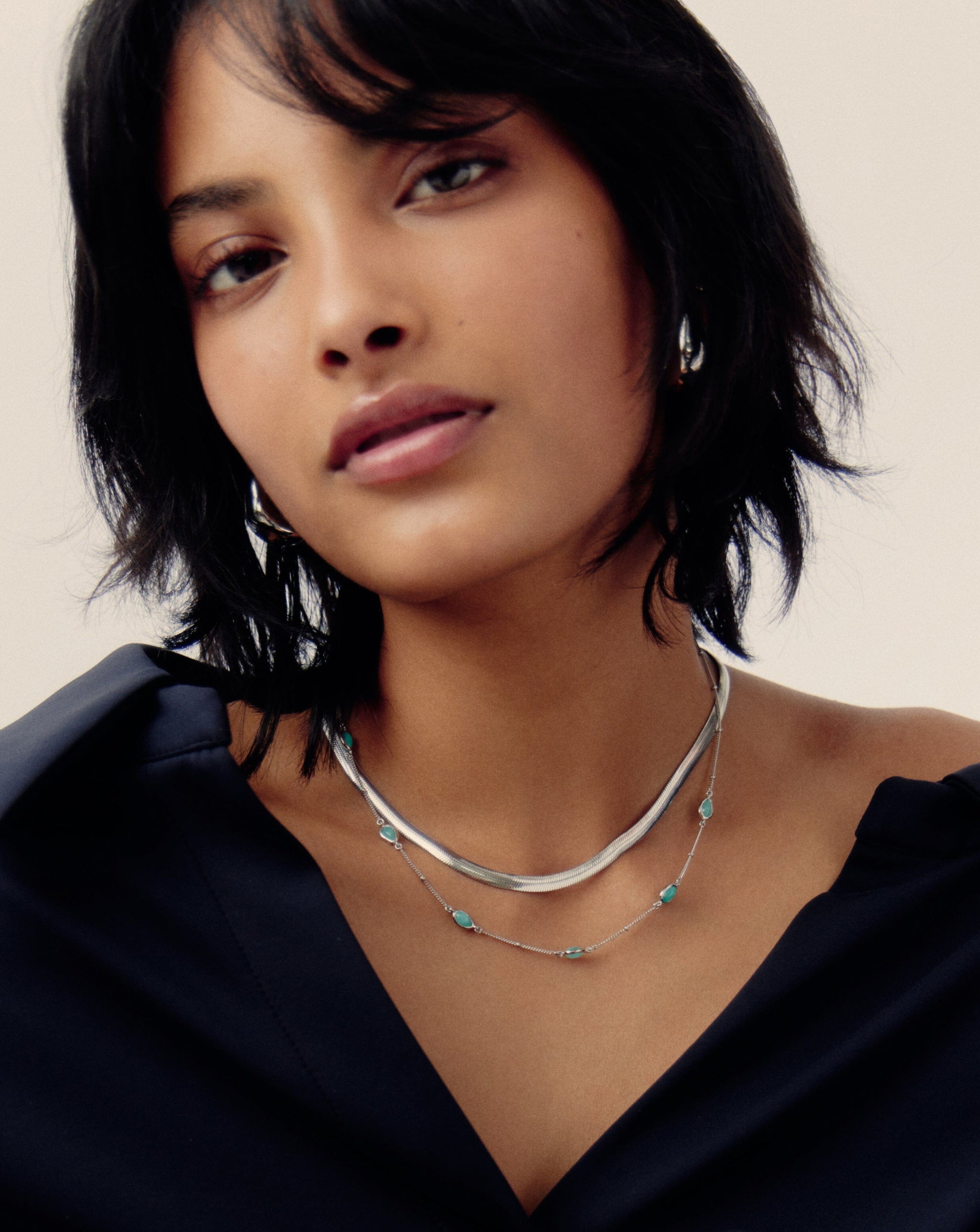 Magma Gemstone Charm Choker | Sterling Silver/Amazonite Necklaces Missoma