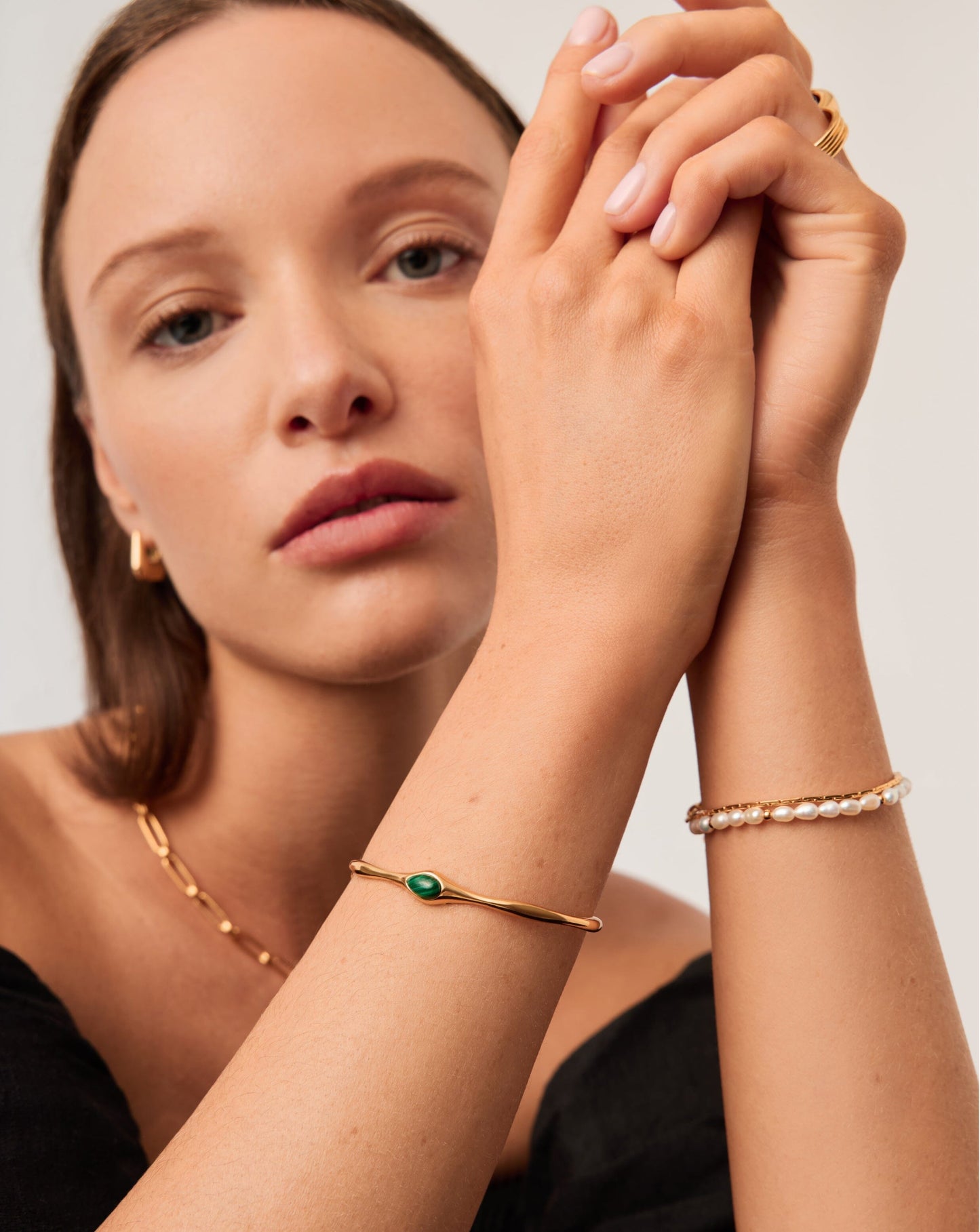 Magma Gemstone Cuff Bracelet | 18ct Recycled Gold Plating On Brass Bracelets Missoma