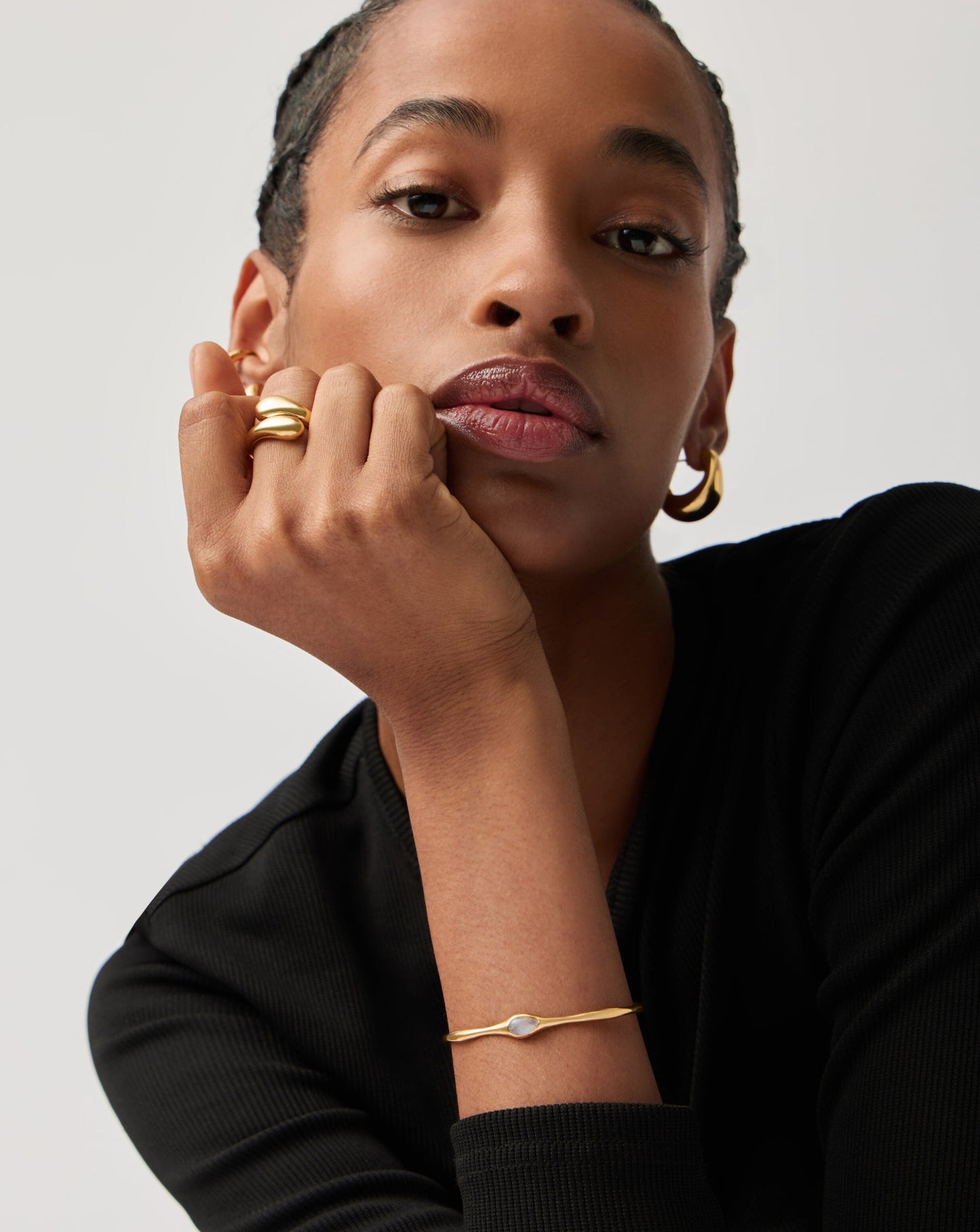 Magma Gemstone Cuff Bracelet | 18ct Recycled Gold Vermeil on Recycled Sterling Silver Bracelets Missoma