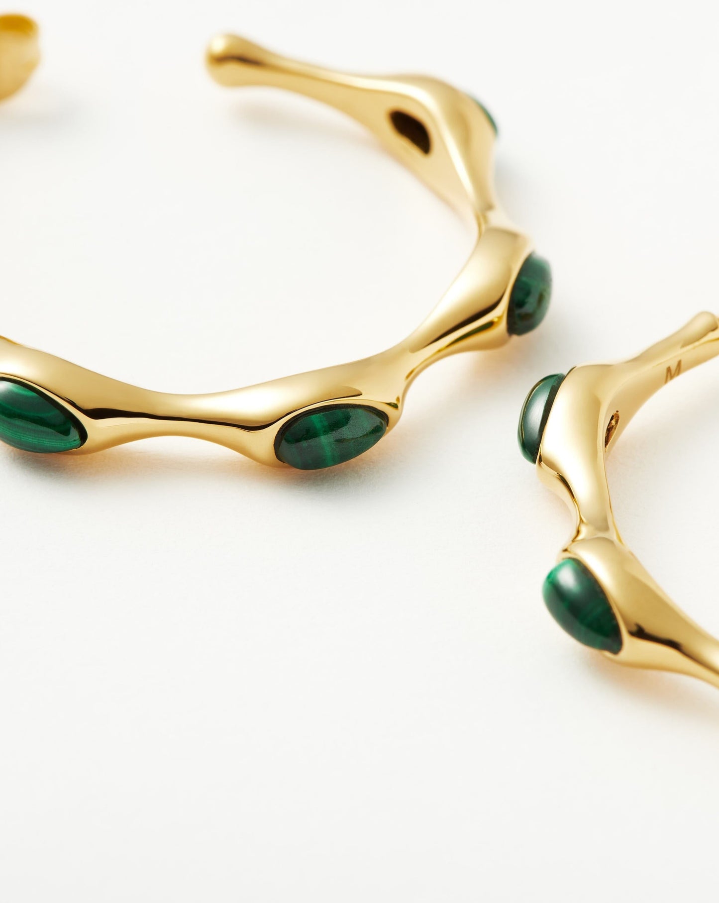 Magma Gemstone Medium Hoop Earrings | 18ct Recycled Gold Plated on Brass Earrings Missoma