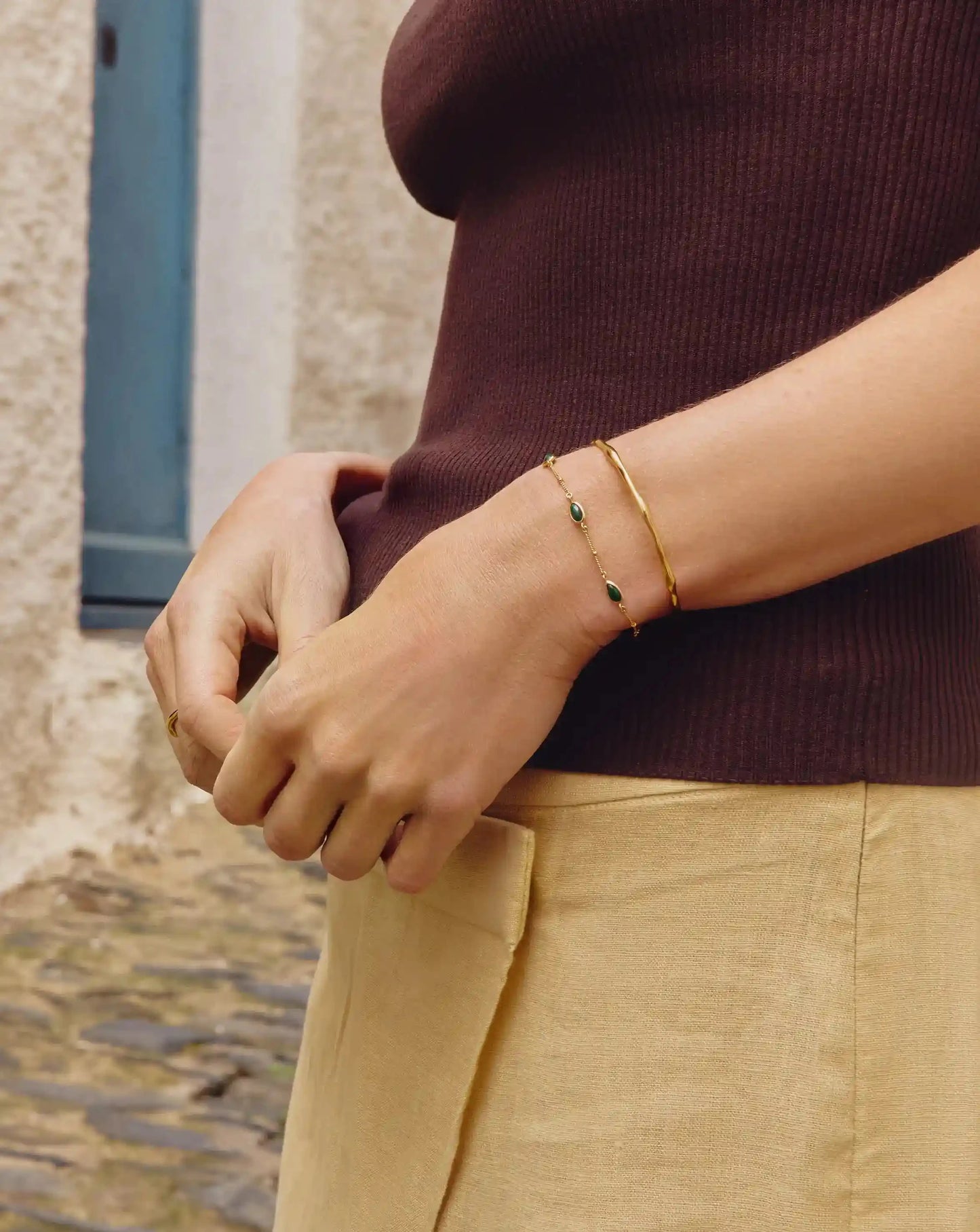 Magma Gemstone & Molten Cuff Bracelet Set | 18k Gold Vermeil / 18k Gold Plated Bracelets Missoma