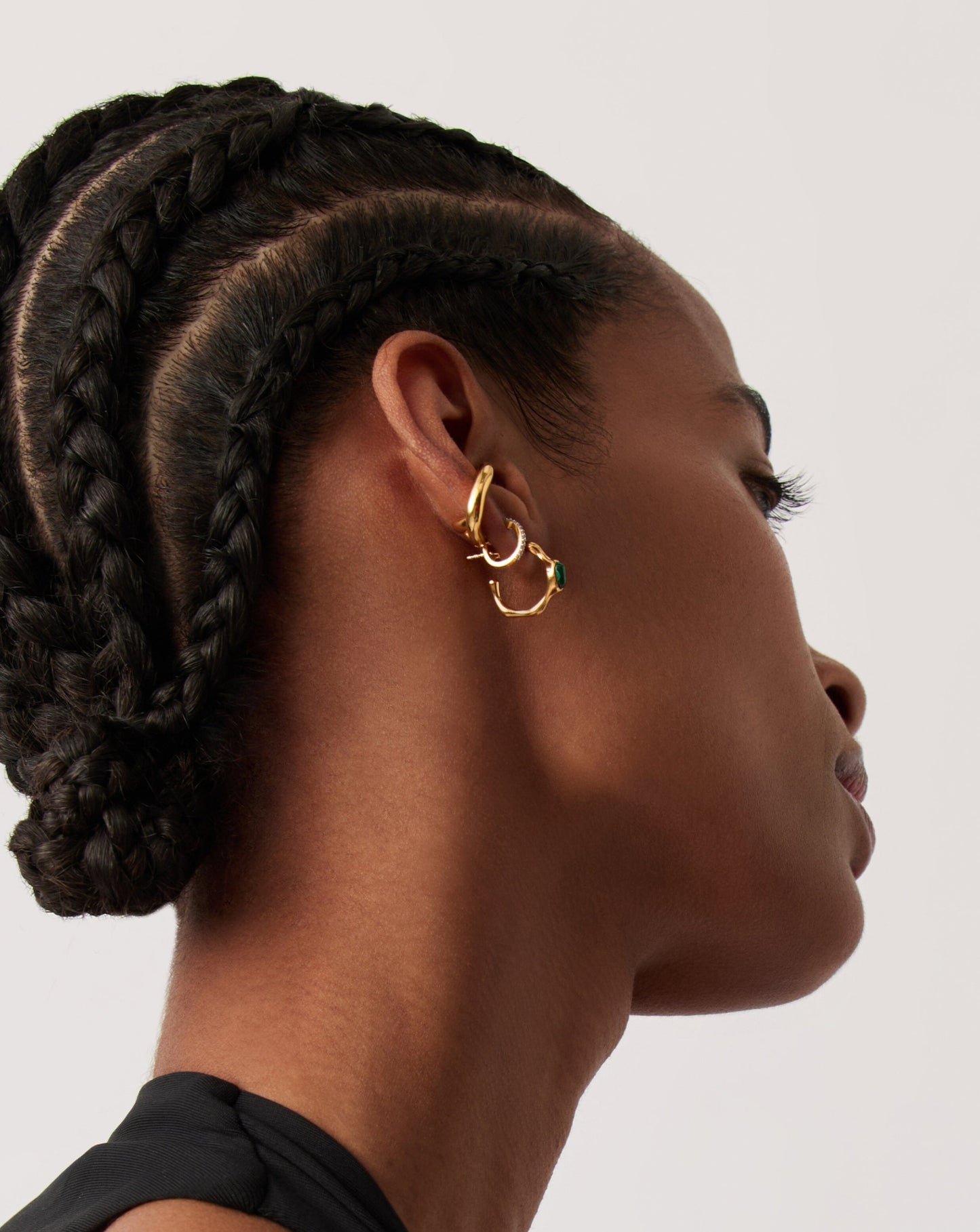 Magma Gemstone Small Hoop Earrings | 18ct Recycled Gold Vermeil on Recycled Sterling Silver Earrings Missoma