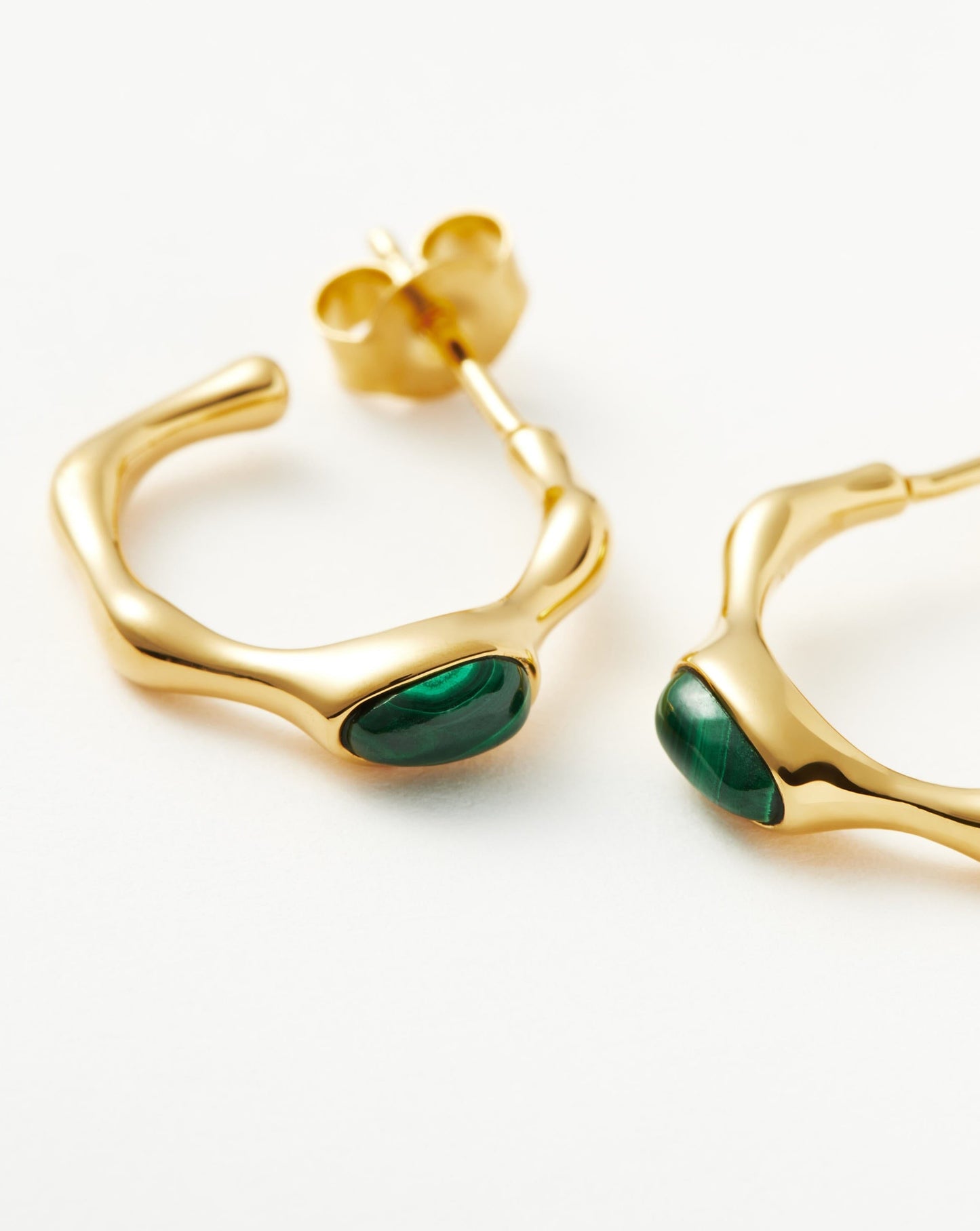 Magma Gemstone Small Hoop Earrings | 18ct Recycled Gold Vermeil on Recycled Sterling Silver Earrings Missoma