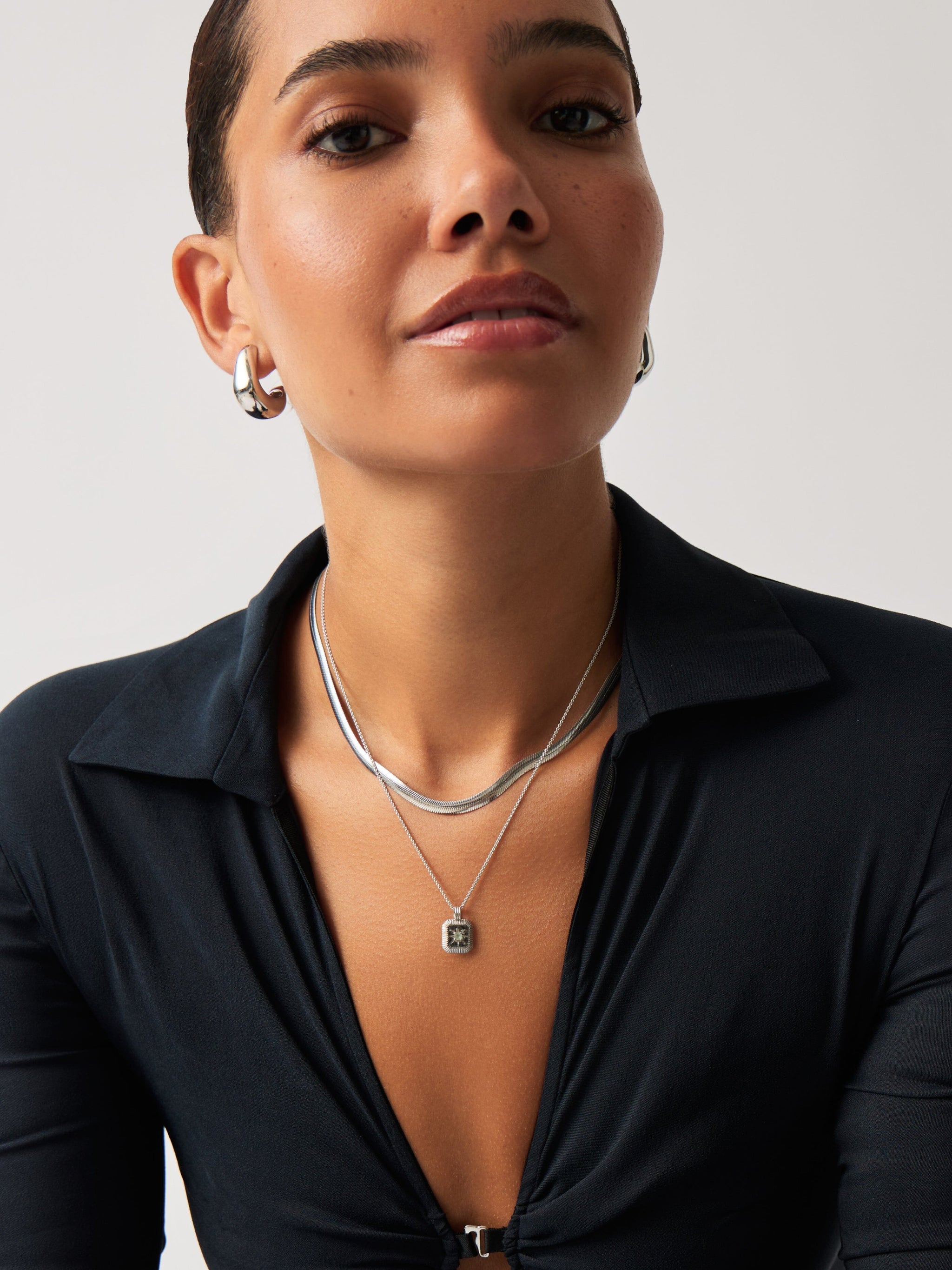 March Birthstone Pendant Necklace | Dyed Aqua Chalcedony/March Necklaces Missoma