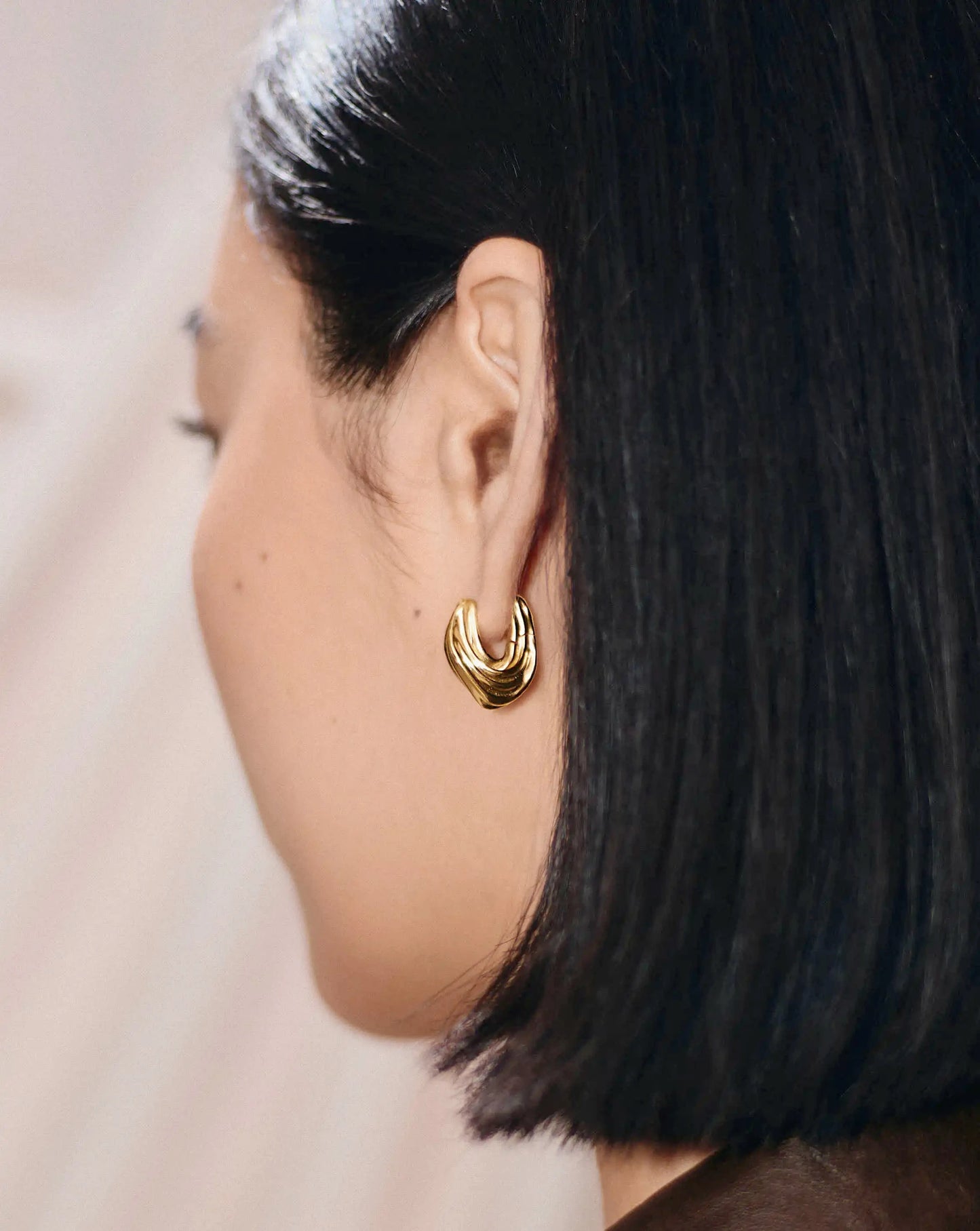MARKGONG Draped Hoop Earrings | 18k Gold Plated Earrings Missoma