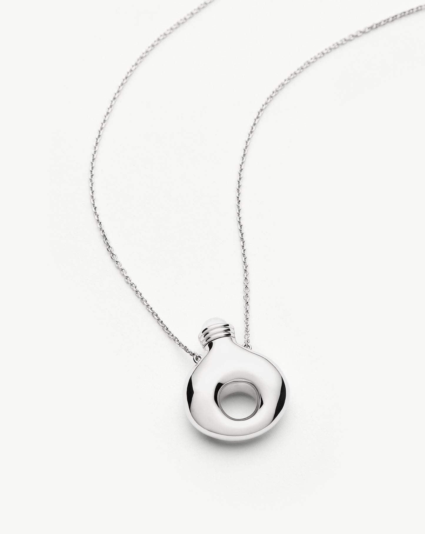 Message in a Bottle Molten Pendant Necklace | Silver Plated Necklaces Missoma